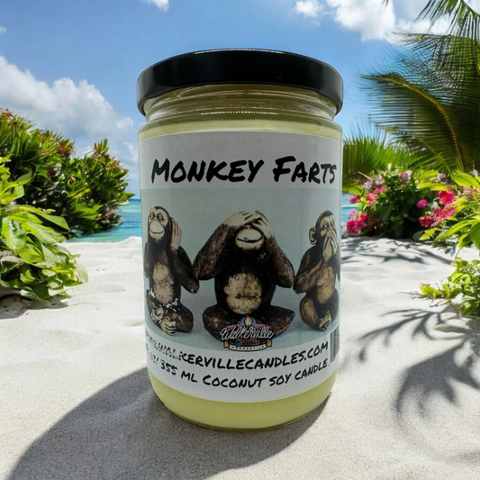Monkey Farts 100% Coconut Soy Eco-friendly 12 oz Candle