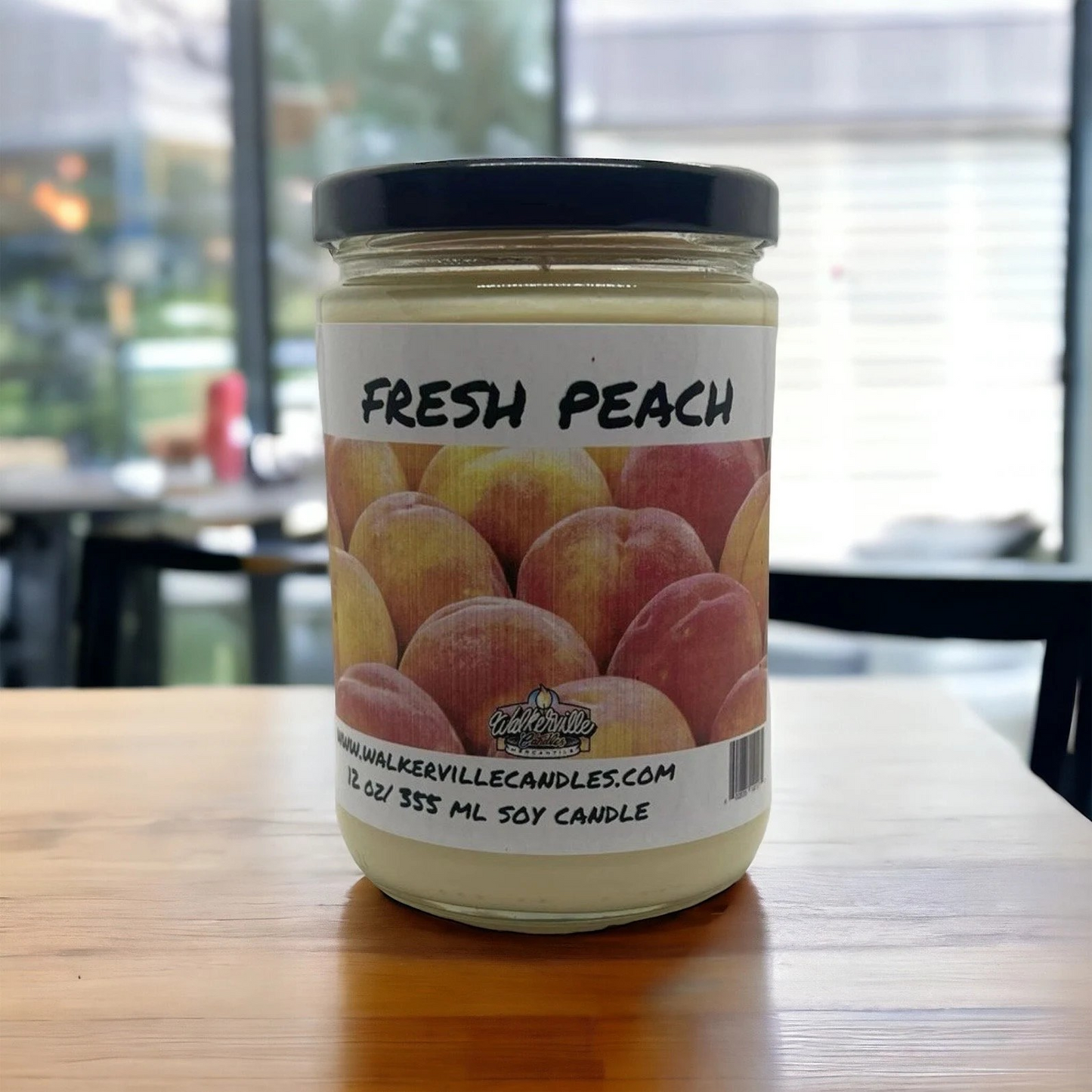 Fresh Peach 100% Coconut Soy Eco-friendly 12 oz Candle