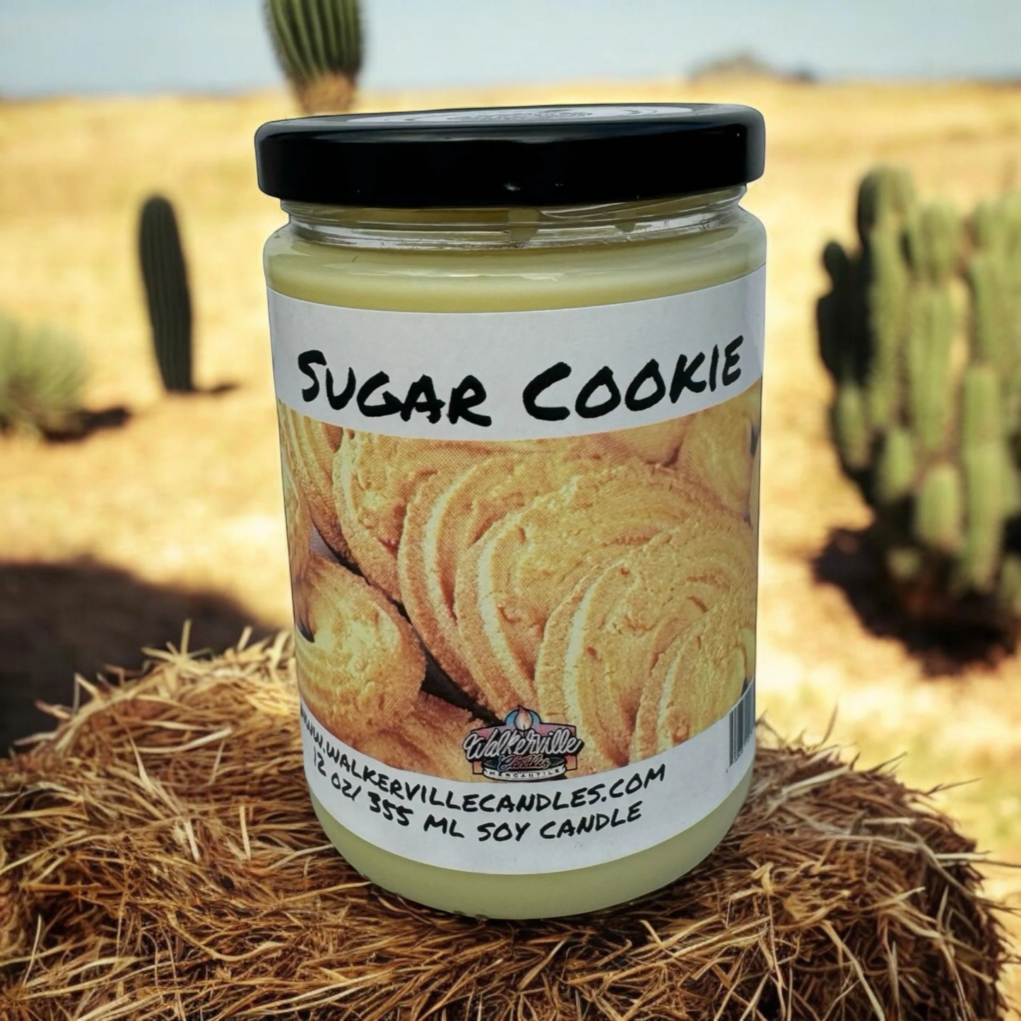 Sugar Cookie 100% Coconut Soy Eco-friendly 12 oz Candle Wood Wick