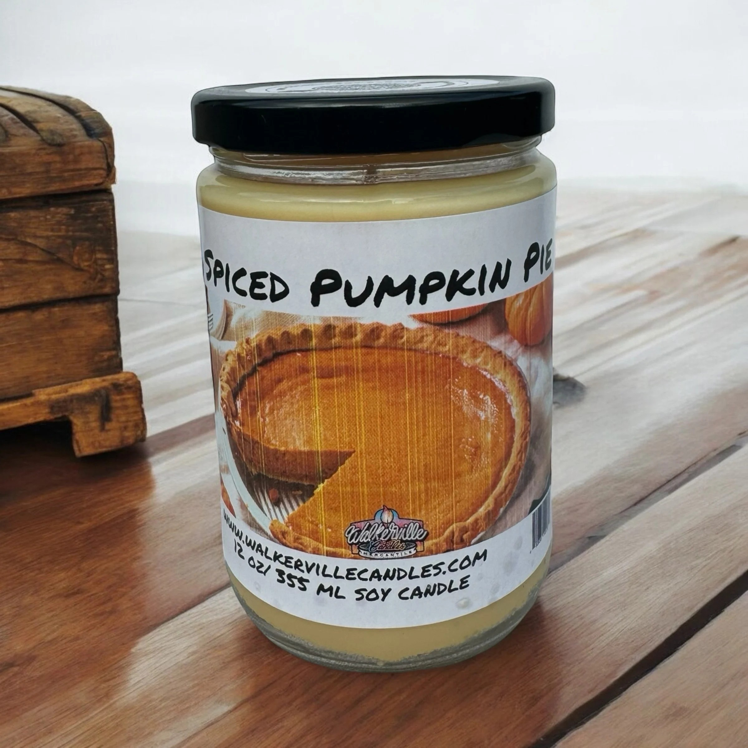 Spiced Pumpkin Pie Vegan Coconut Soy 12 oz/ 355 ml Candle Hand-poured, Eco-friendly, Clean Burning, Bakery, Food, Drink Christmas