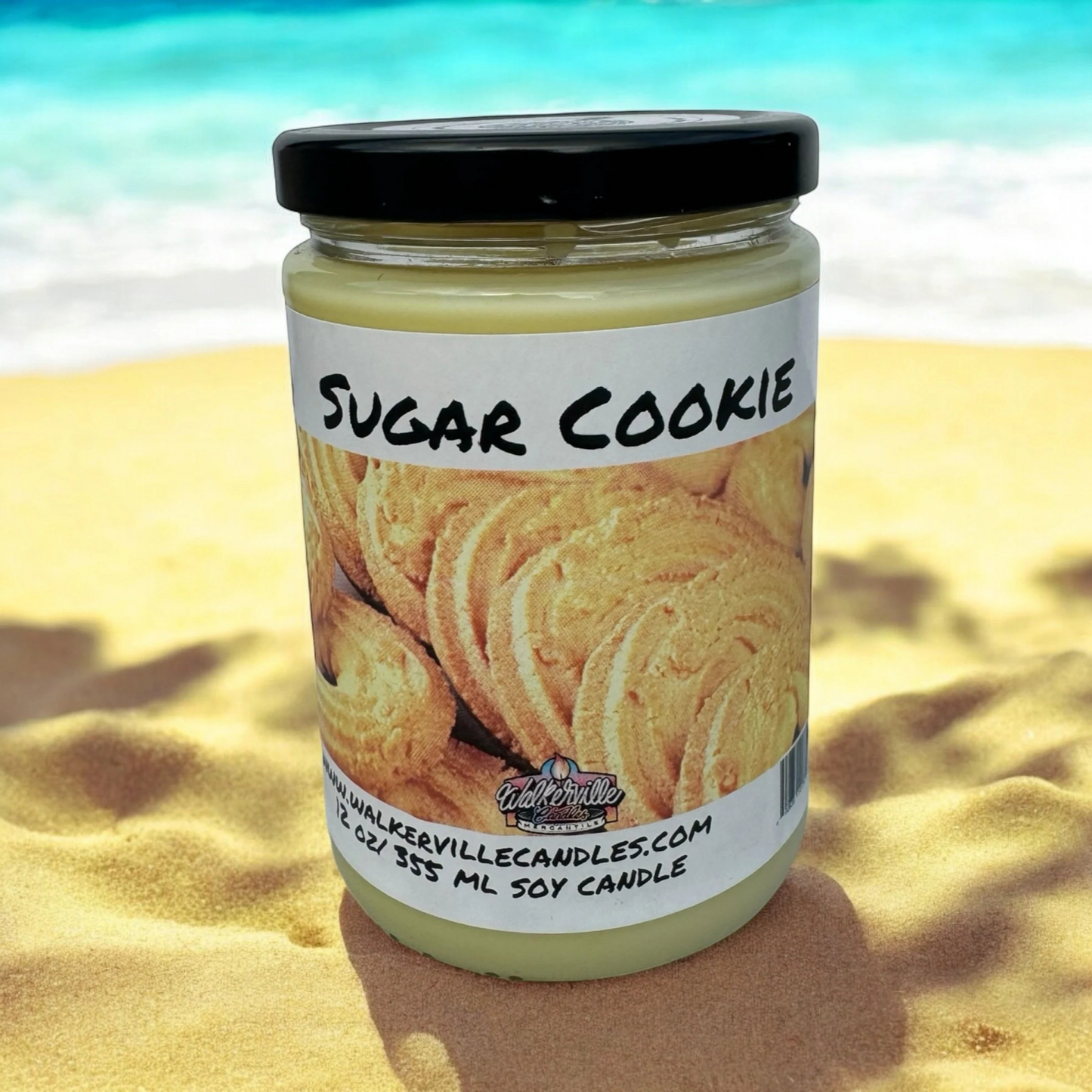 Sugar Cookie 100% Coconut Soy Eco-friendly 12 oz Candle Wood Wick