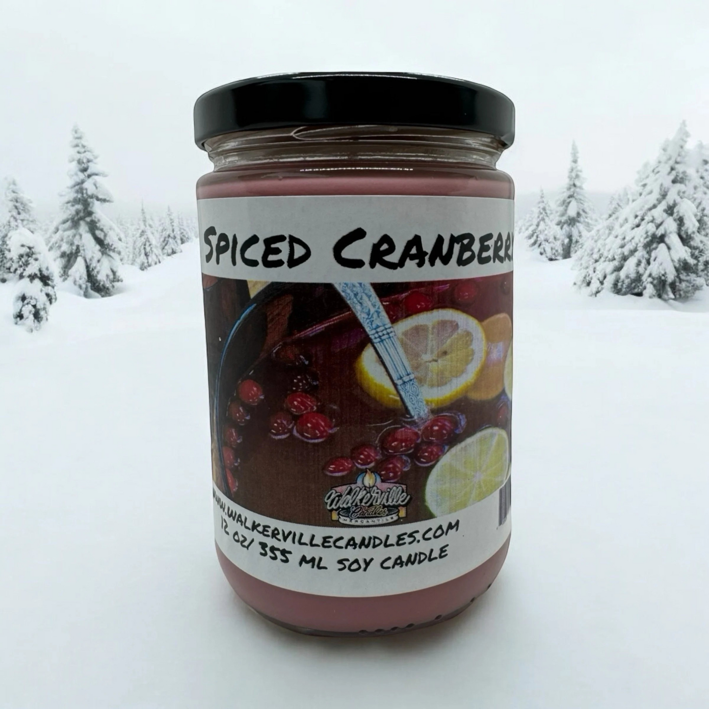Spiced Cranberry 100% Coconut Soy Eco-friendly 12 oz Candle