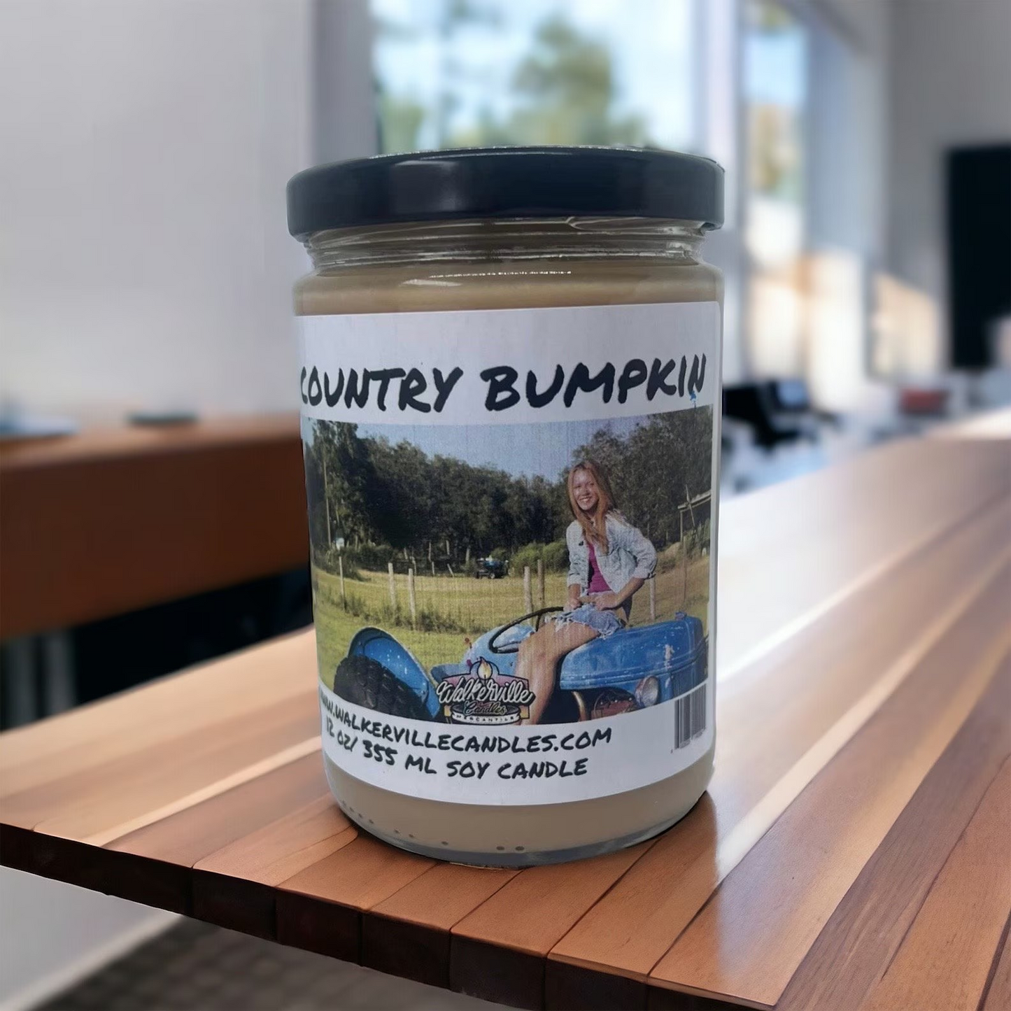 Country Bumpkin 100% Coconut Soy Eco-friendly 12 oz Candle Wood Wick