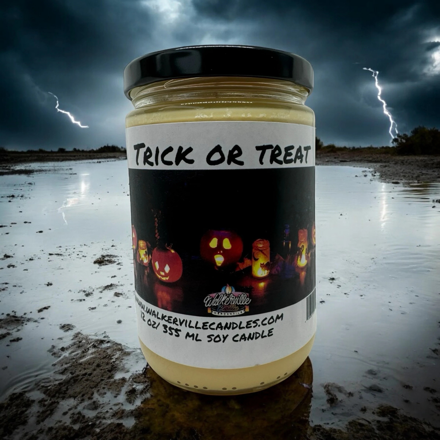 Trick Or Treat 100% Coconut Soy Eco-friendly 12 oz Candle Wood Wick