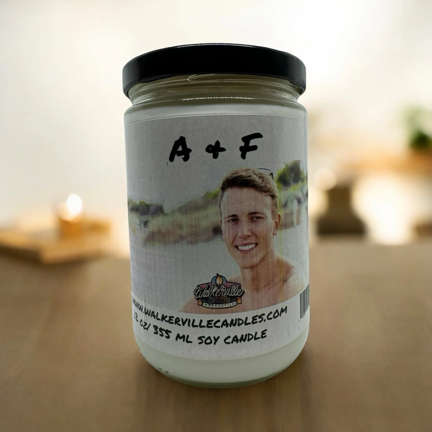 A & F 100% Coconut Soy Eco-friendly 12 oz Candle Wood Wick