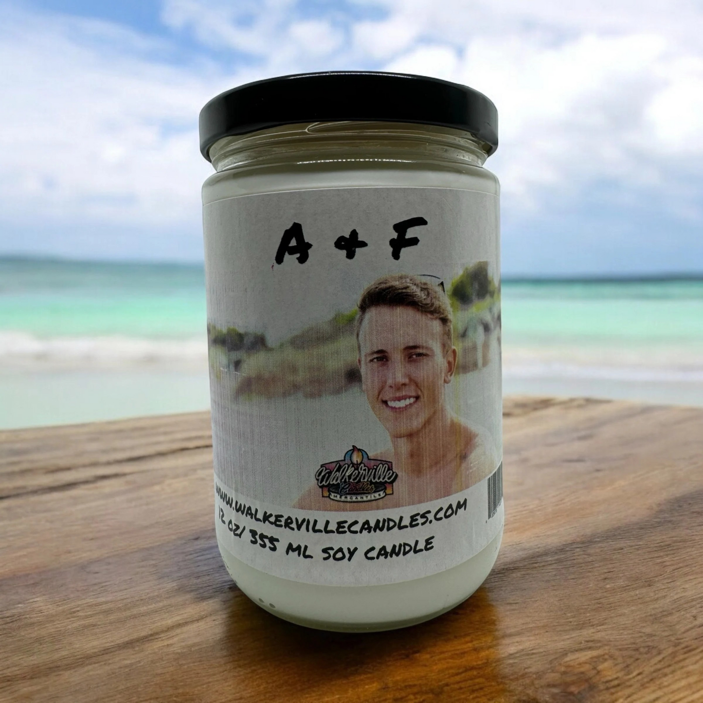 A & F 100% Coconut Soy Eco-friendly 12 oz Candle Wood Wick