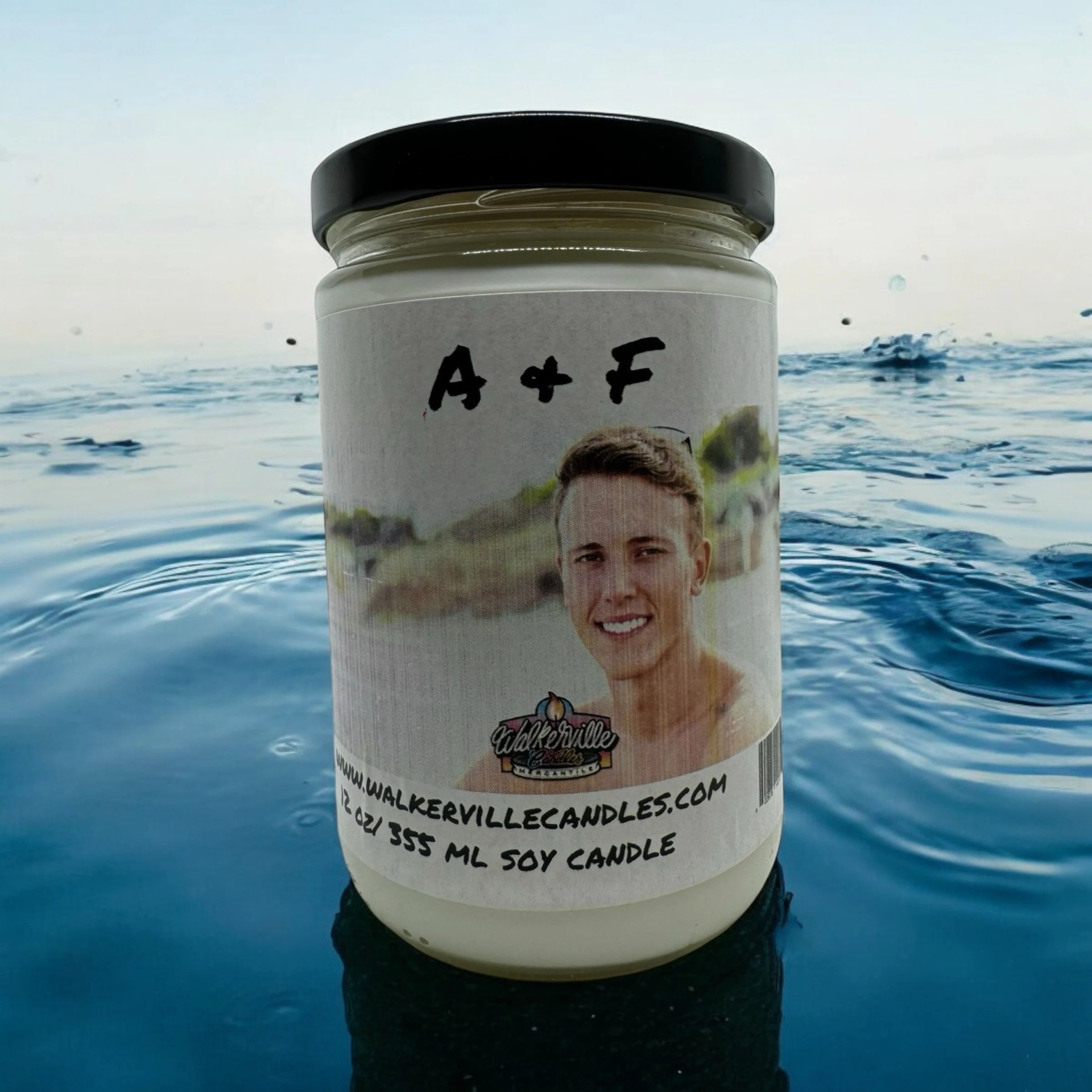 A & F Vegan Coconut Soy 12 oz/ 355 ml Candle Hand-poured, Eco-friendly, Clean Burning, Woodsy/ Clean Wood Wick
