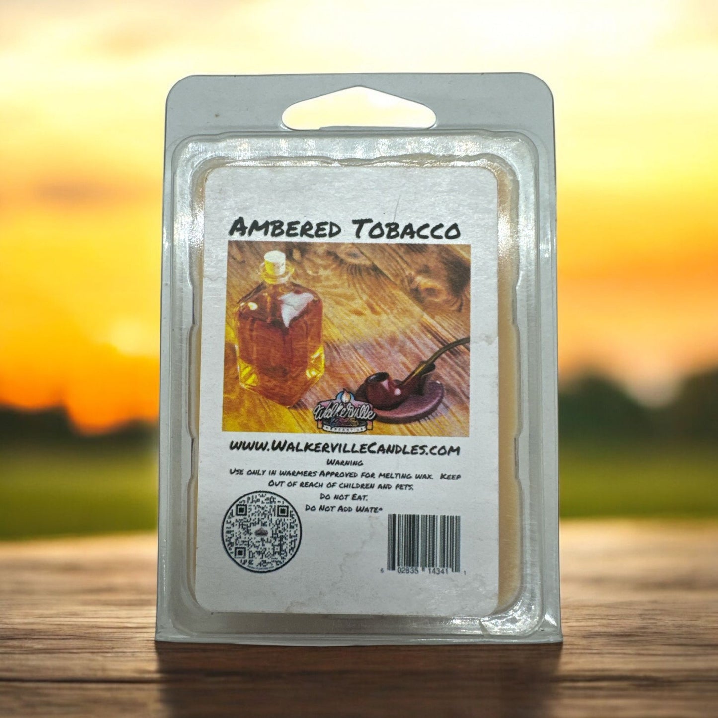 Ambered Tobacco Scented Handmade, Eco-friendly Wax Melt