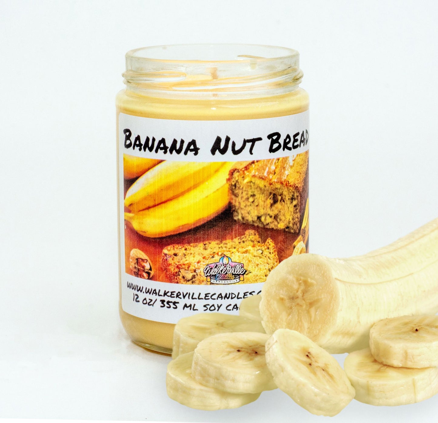 Banana Nut Bread 100% Coconut Soy Eco-friendly 12 oz Candle Wood Wick