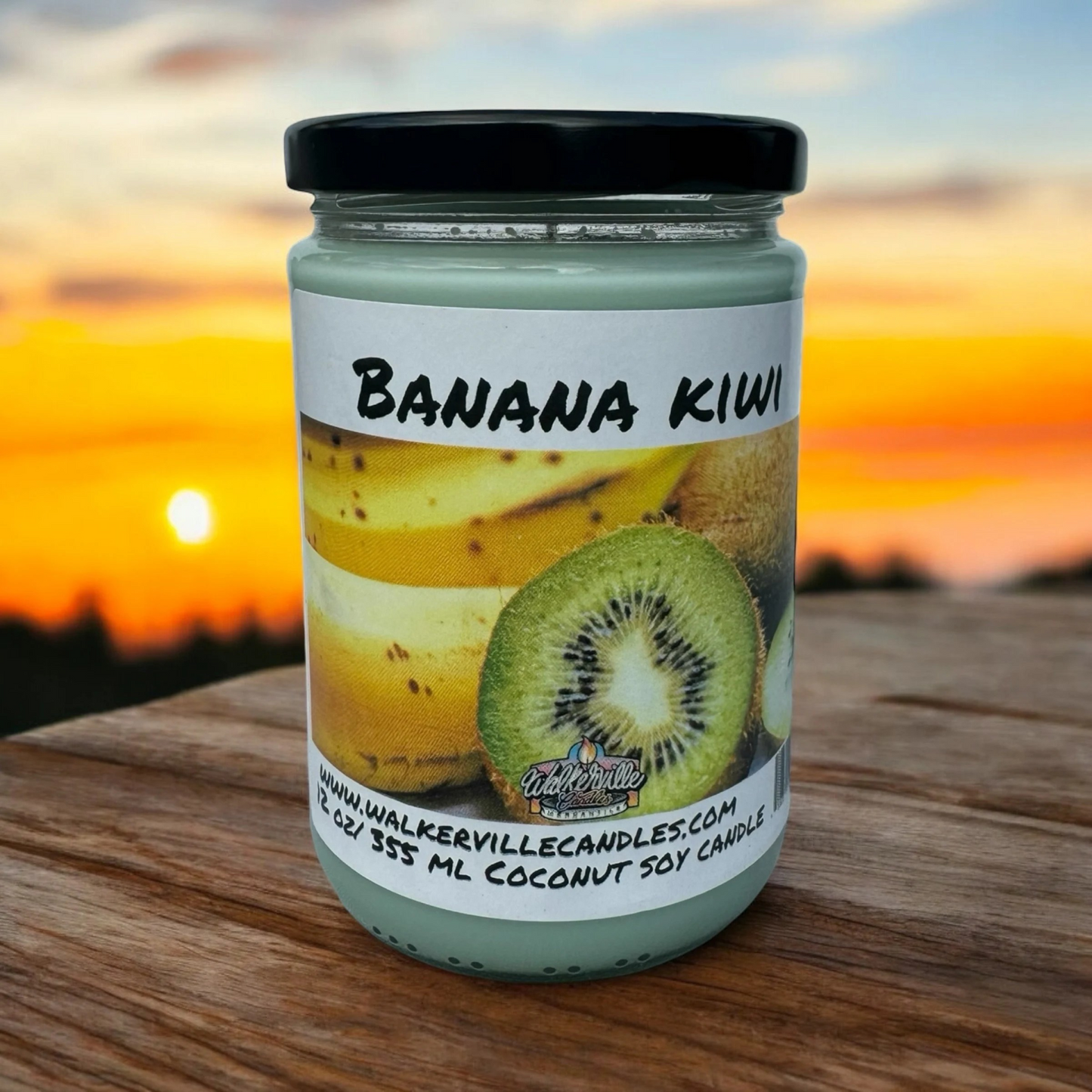 Banana Kiwi 100% Coconut Soy Eco-friendly 12 oz Candle