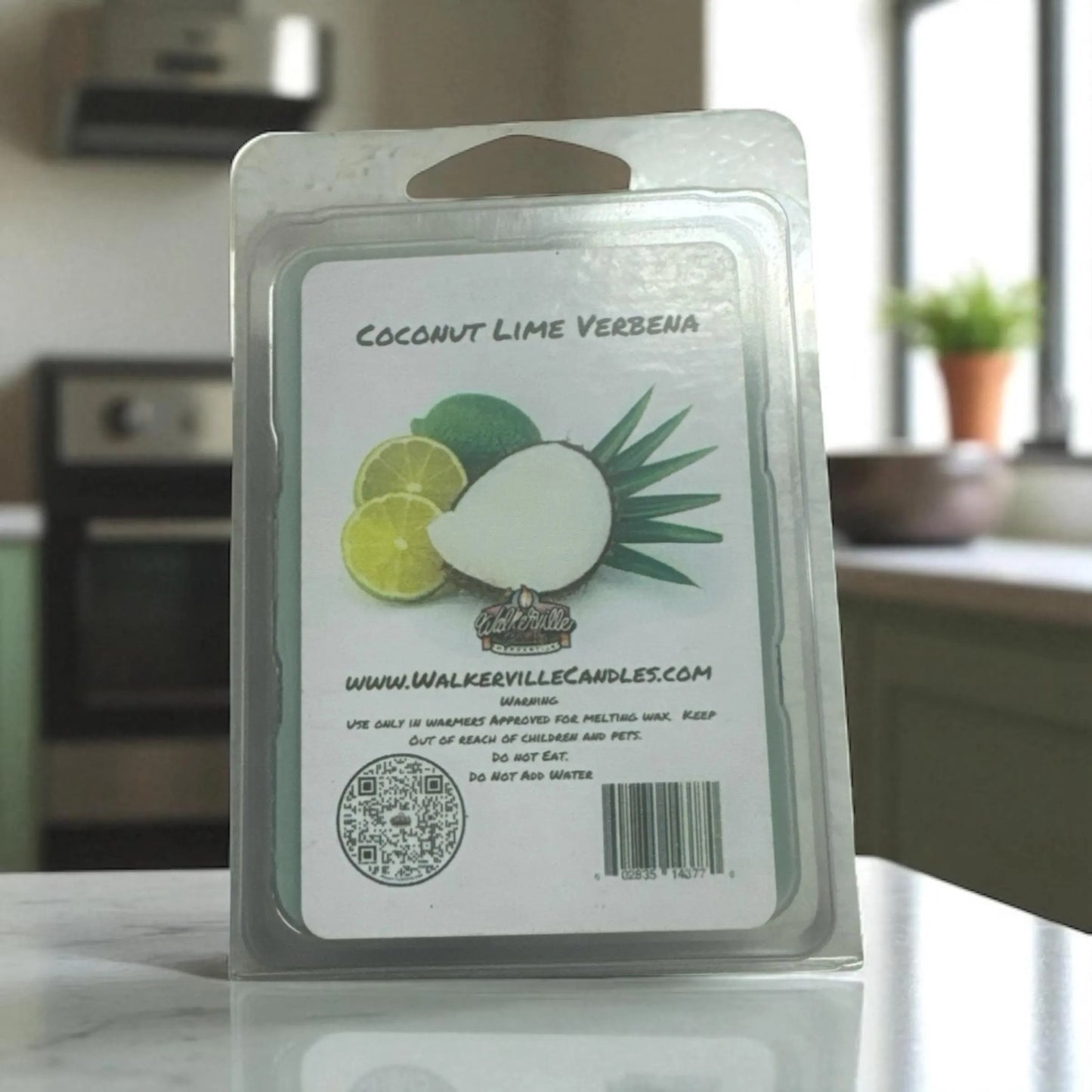 Coconut Lime Verbena Vegan Soy wax, Hand-poured, Eco-friendly Fruity Floral Wax Melt