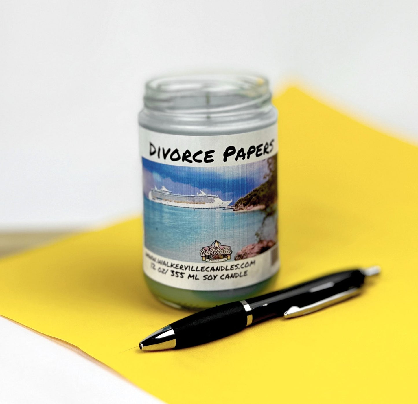 Divorce Papers 100% Coconut Soy Eco-friendly 12 oz Candle Wood Wick