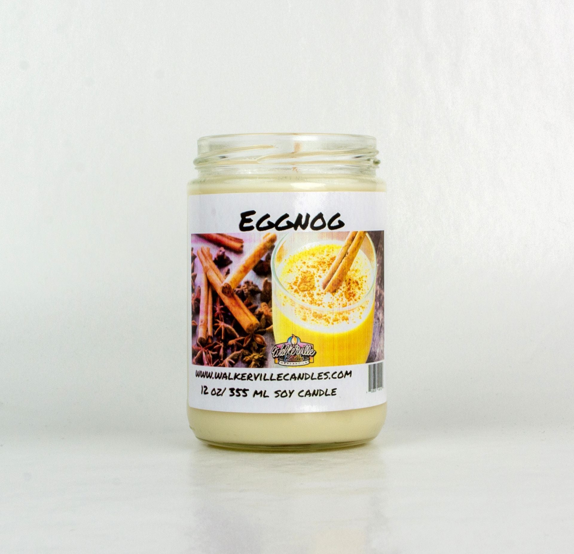 Eggnog Vegan Coconut Soy 12 oz/ 355 ml Candle Hand-poured, Eco-friendly, Clean Burning, Bakery, Food, Drink Christmas Wood Wick