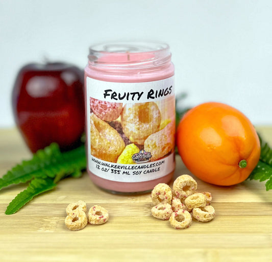 Fruity Rings 100% Coconut Soy Eco-friendly 12 oz Candle