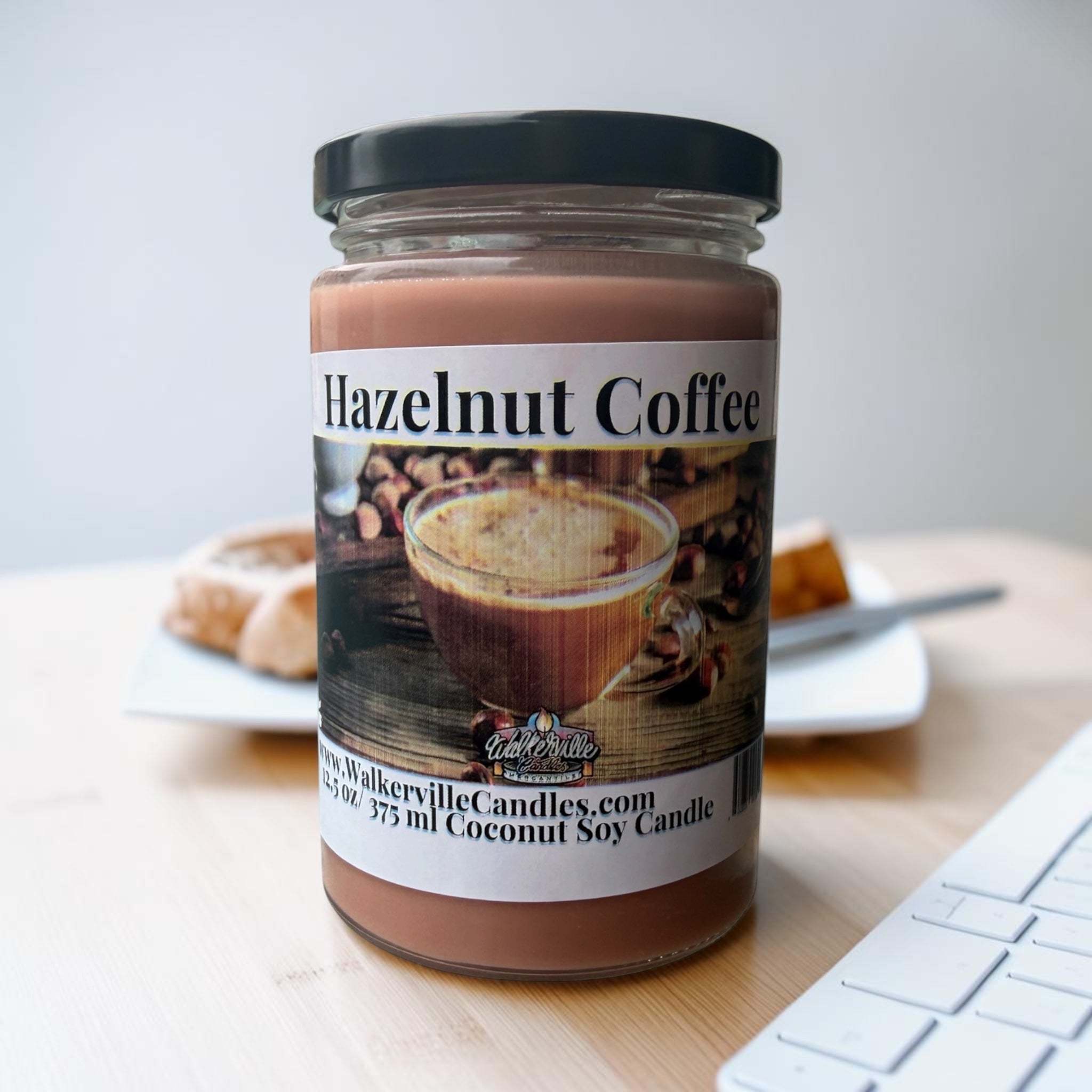 Hazelnut Coffee Coconut Soy 12.5 oz/ 375 ml Candle Wood Wick