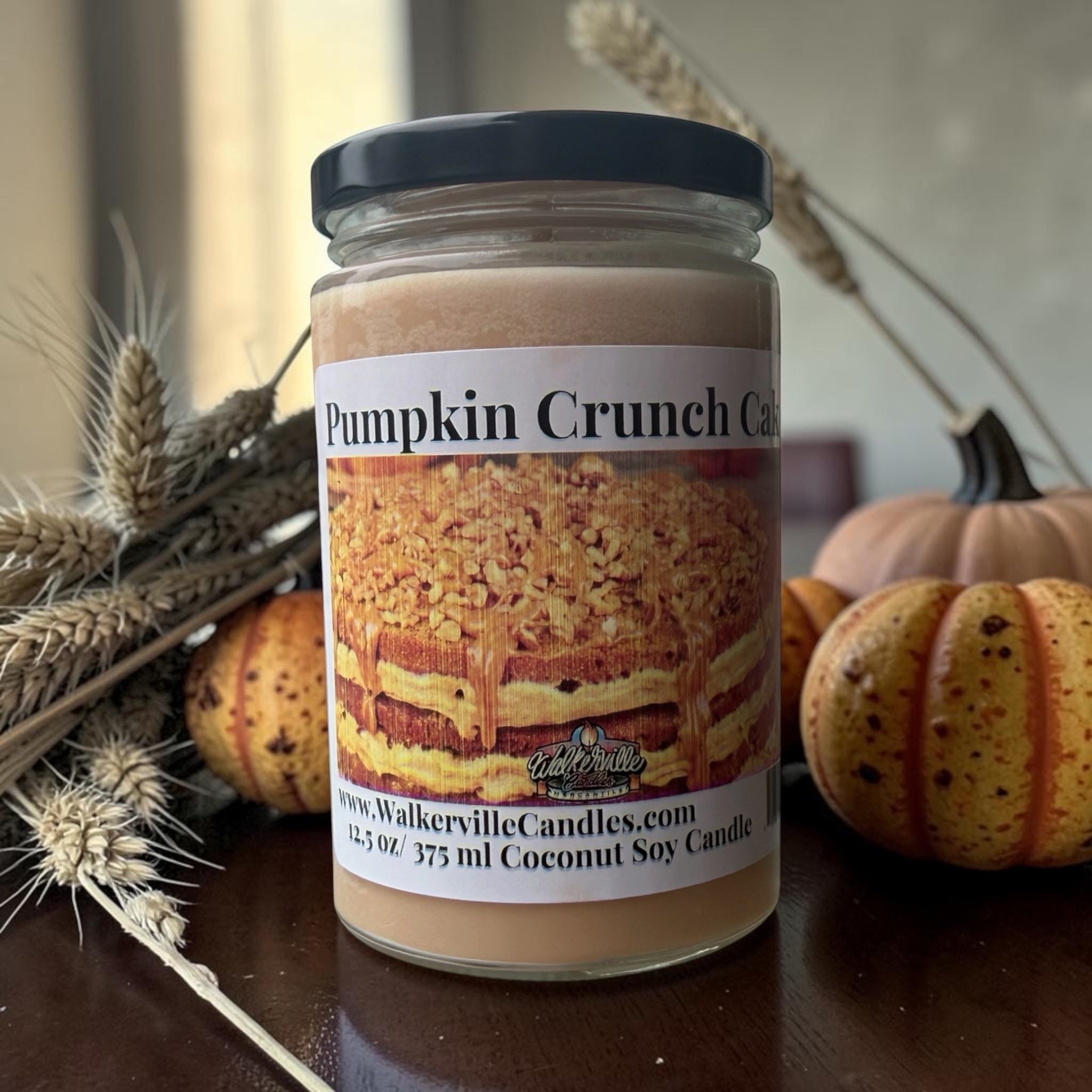 Pumpkin Crunch Cake Coconut Soy 12.5 oz/ 375 ml Candle Wood Wick