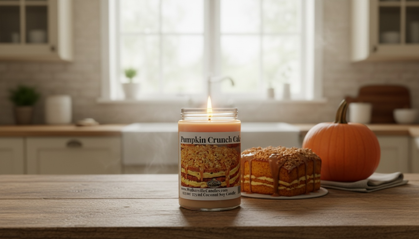 Pumpkin Crunch Cake Coconut Soy 12.5 oz/ 375 ml Candle Wood Wick