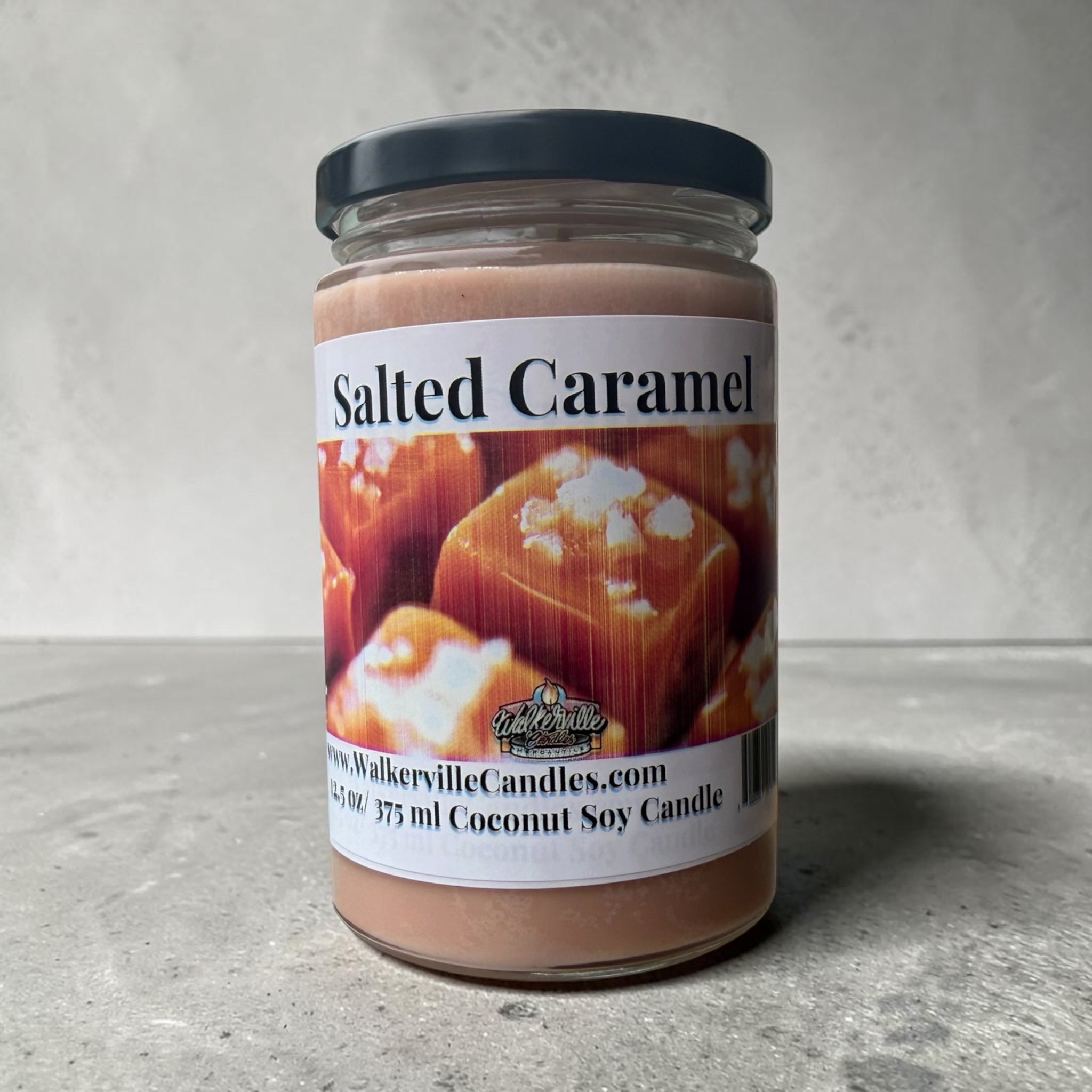 Salted Caramel Coconut Soy 12.5 oz/ 375 ml Candle Wood Wick
