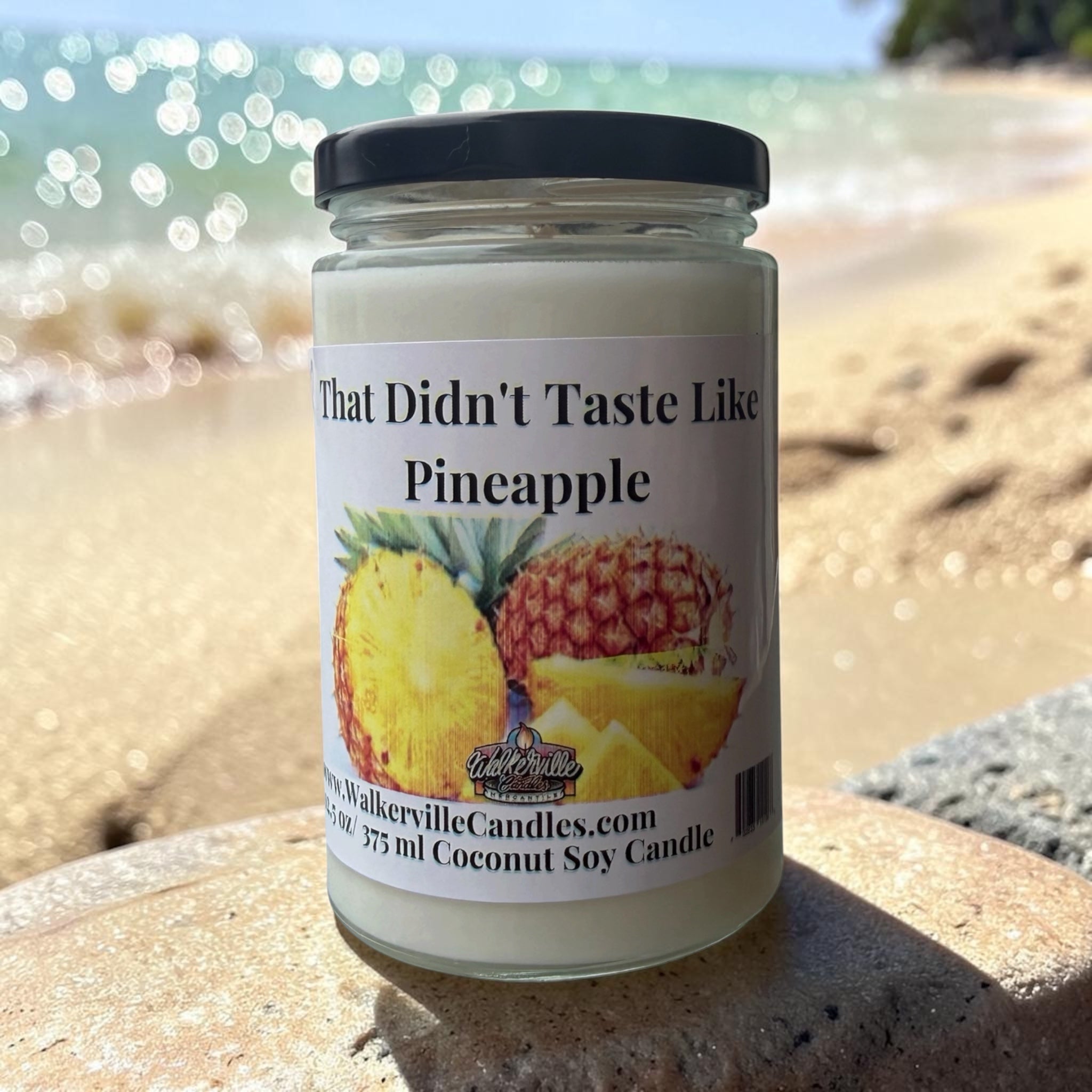 That Didn't Taste Like Pineapple Coconut Soy 12.5 oz/ 375 ml Candle Wood Wick
