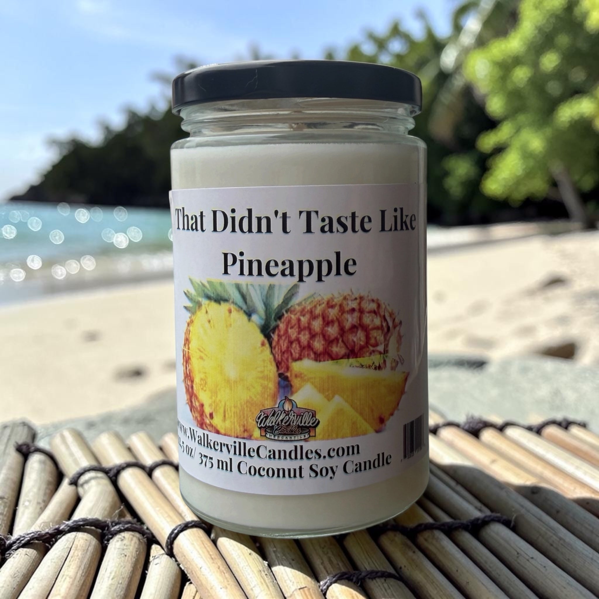 That Didn't Taste Like Pineapple Coconut Soy 12.5 oz/ 375 ml Candle Wood Wick