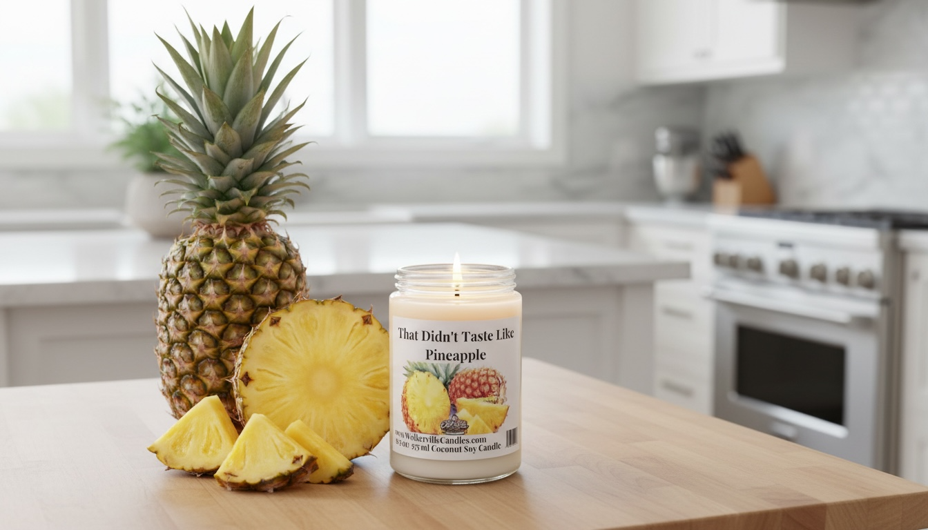 That Didn't Taste Like Pineapple Coconut Soy 12.5 oz/ 375 ml Candle Wood Wick