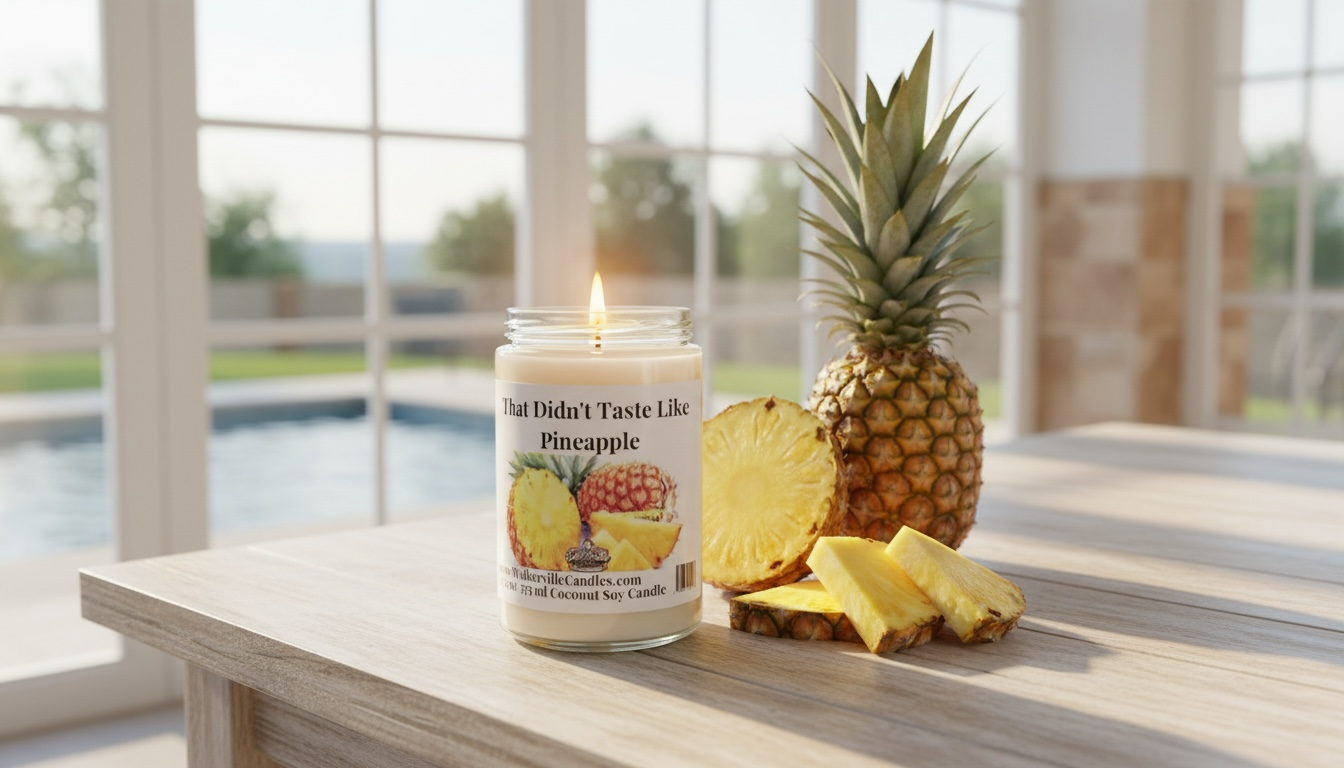 That Didn't Taste Like Pineapple Coconut Soy 12.5 oz/ 375 ml Candle Wood Wick