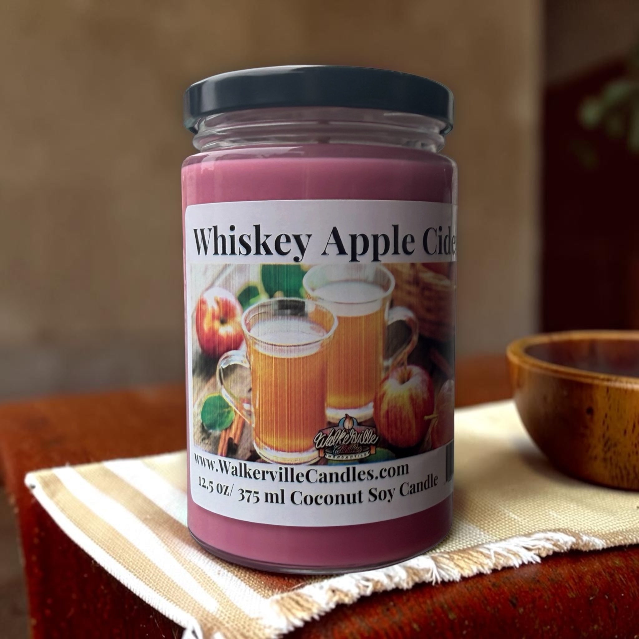 Whiskey Apple Cider Coconut Soy 12.5 oz/ 375 ml Candle