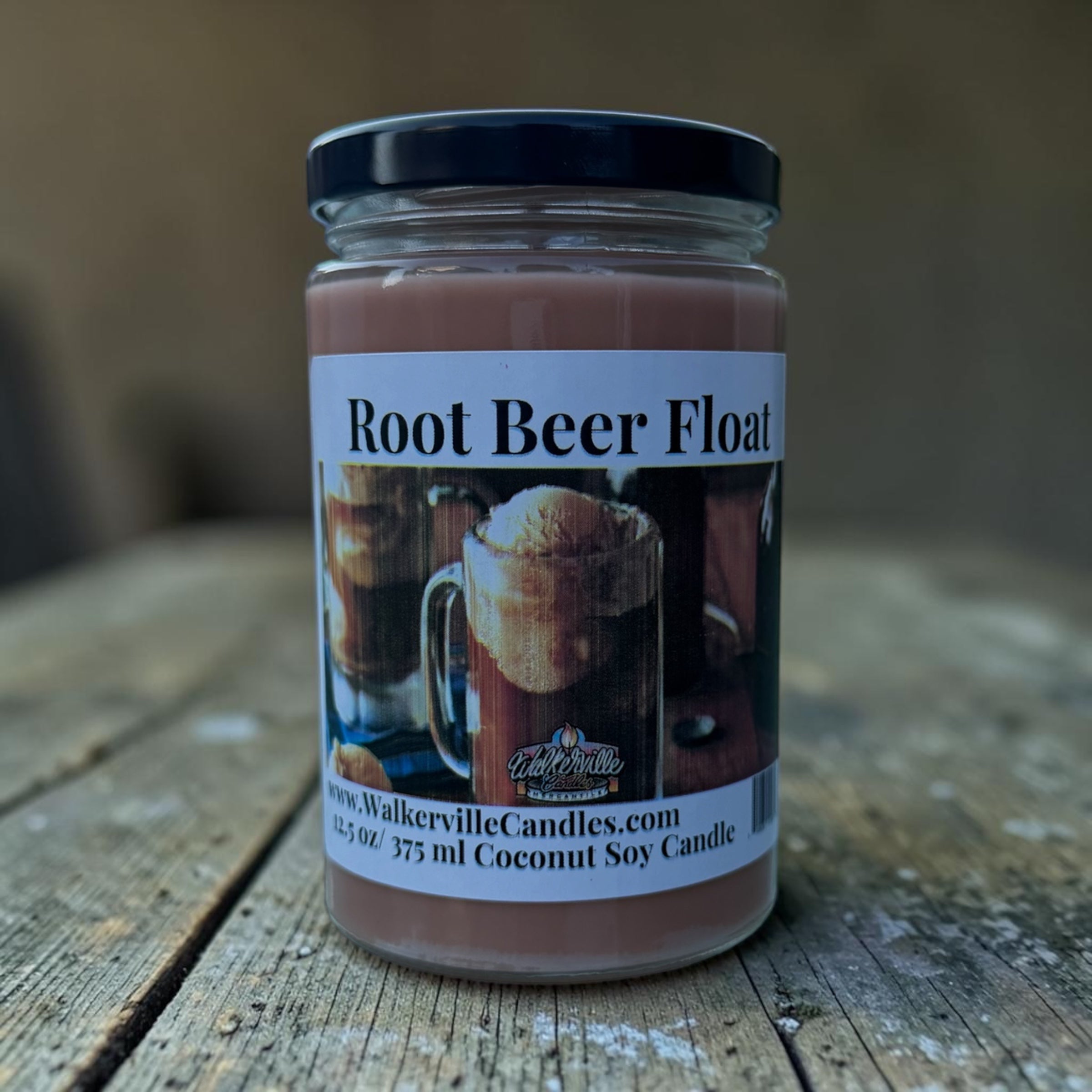 Root Beer Float Coconut Soy 12.5 oz/ 375 ml Candle Wood Wick