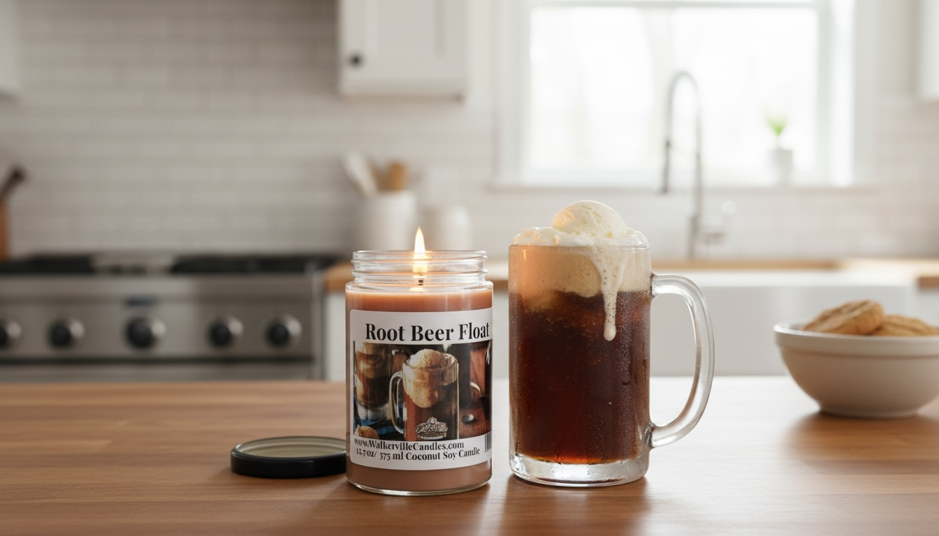 Root Beer Float Coconut Soy 12.5 oz/ 375 ml Candle Wood Wick
