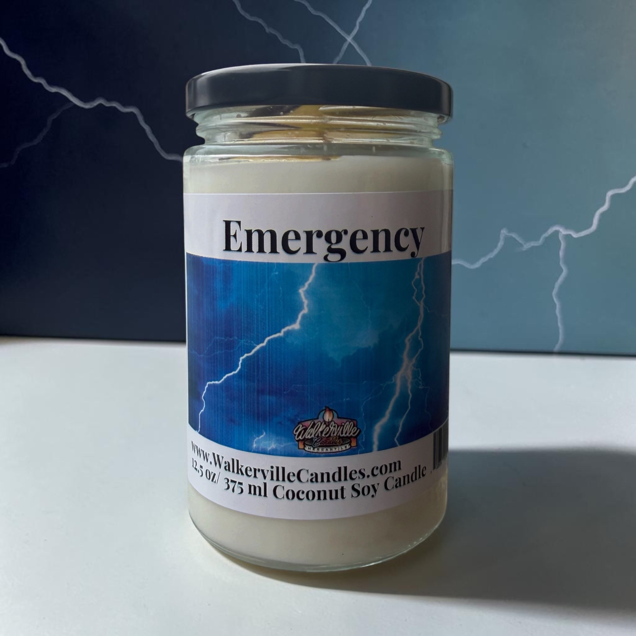 Emergency Candle Coconut Soy 12.5 oz/ 375 ml Candle Wood Wick