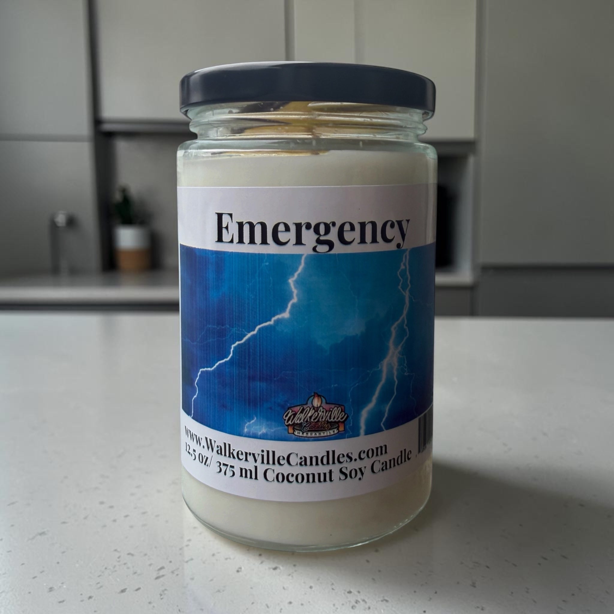 Emergency Candle Coconut Soy 12.5 oz/ 375 ml Candle Wood Wick