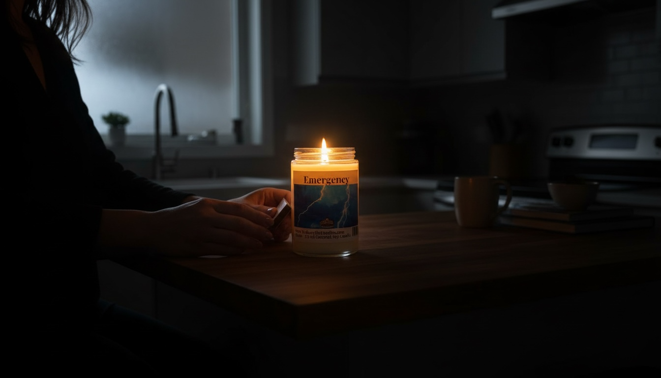 Emergency Candle Coconut Soy 12.5 oz/ 375 ml Candle Wood Wick