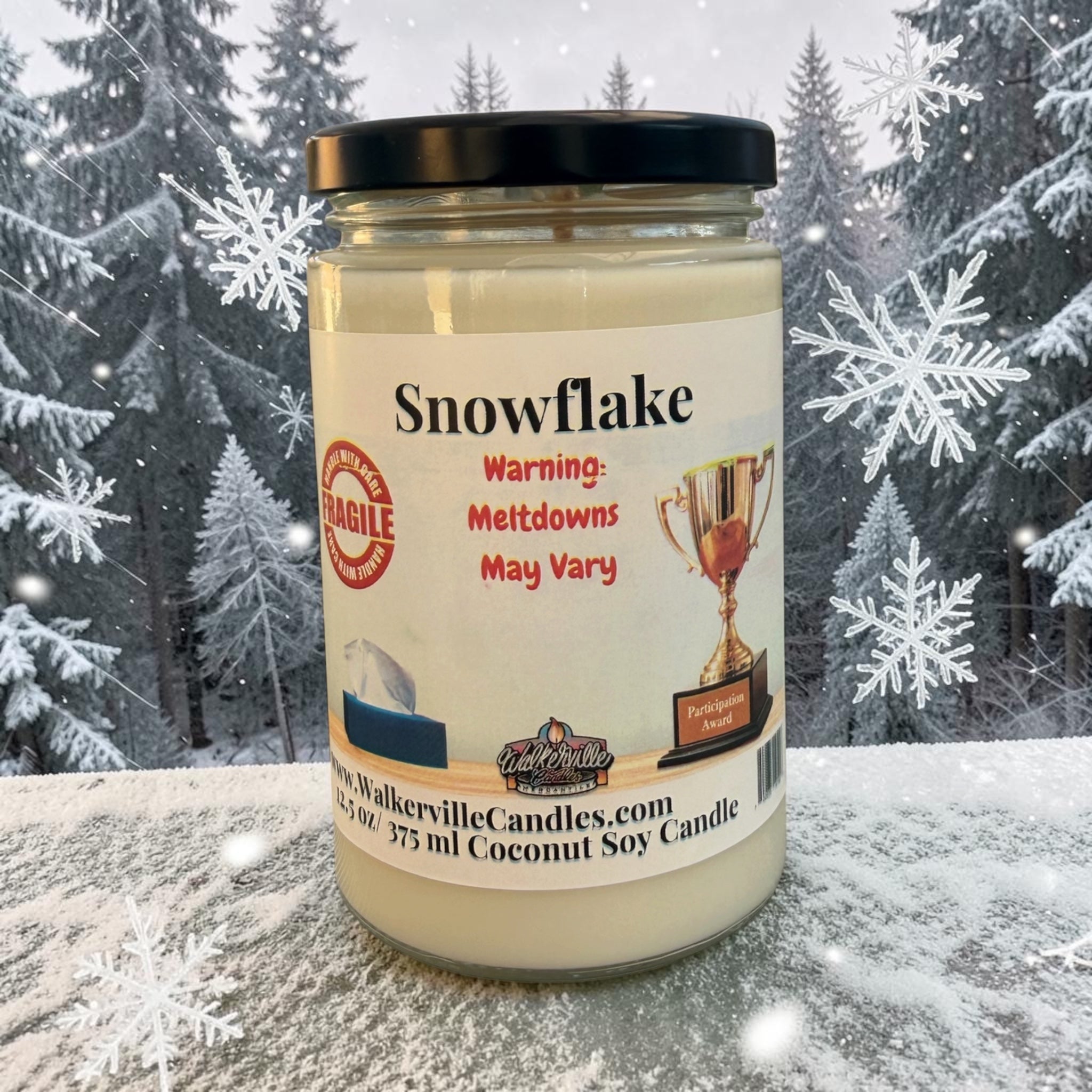 Snowflake Coconut Soy 12.5 oz/ 375 ml Candle