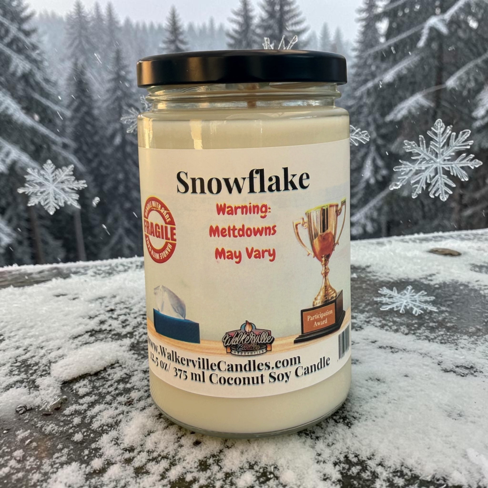 Snowflake Coconut Soy 12.5 oz/ 375 ml Candle