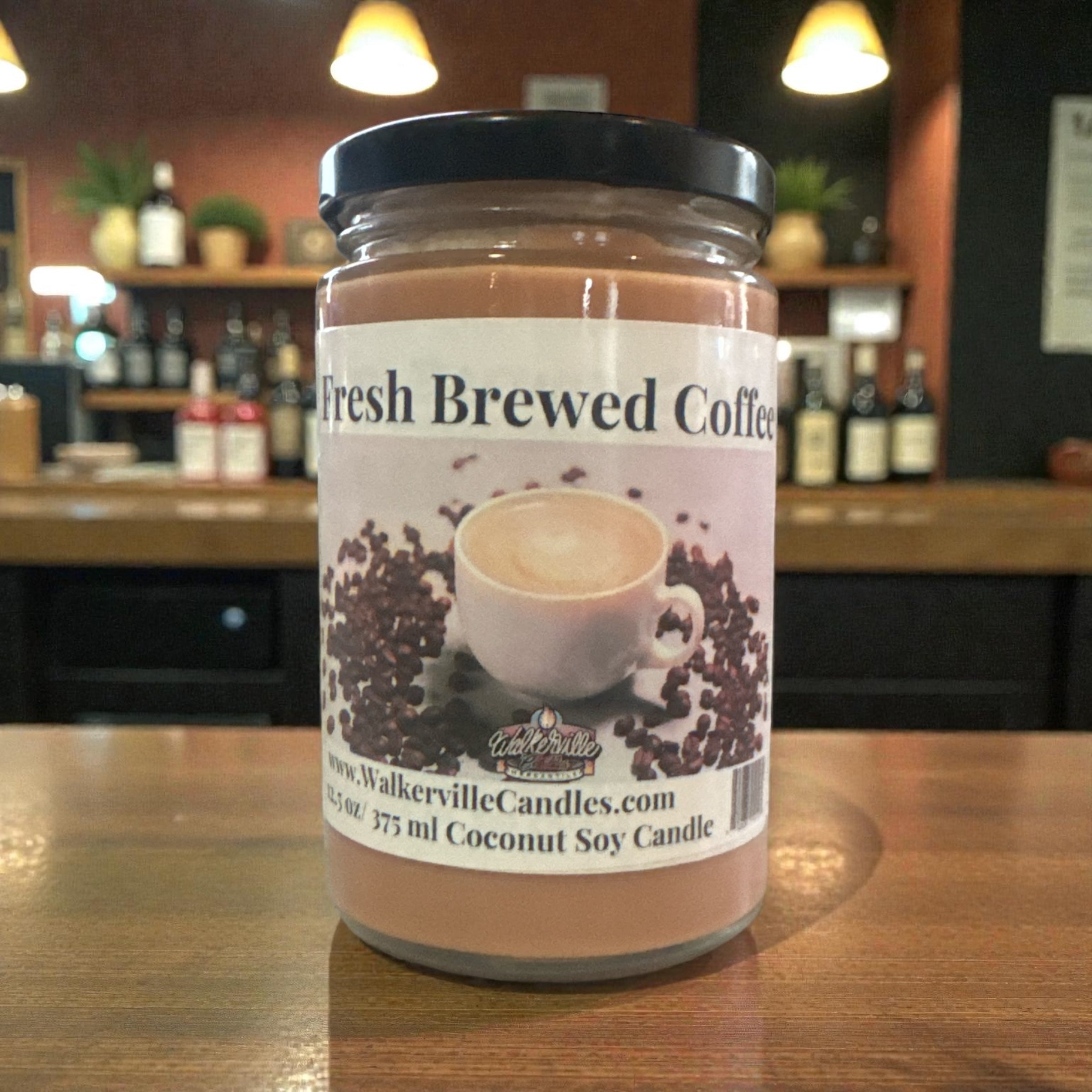 Fresh Brewed Coffee Coconut Soy 12.5 oz/ 375 ml Candle Hand-poured, Eco-friendly, Clean Burning