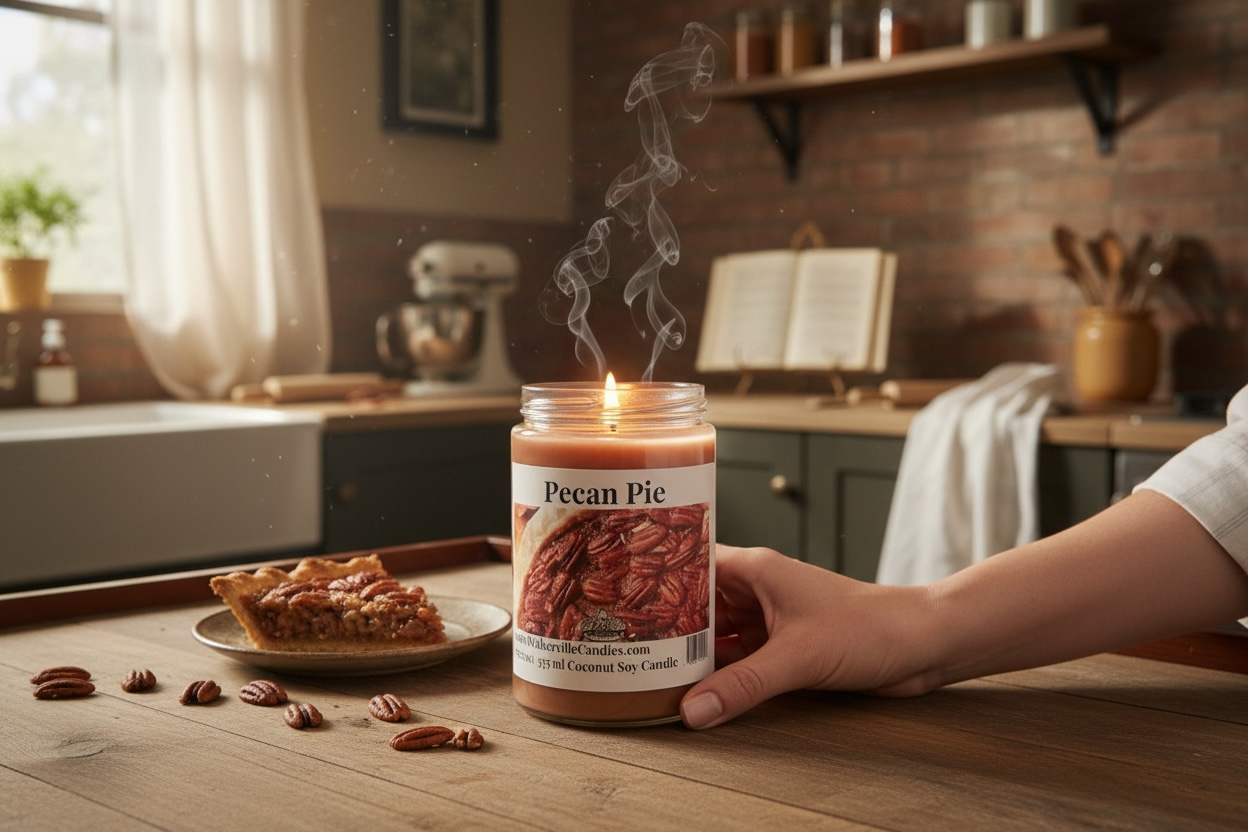 Pecan Pie Coconut Soy 12.5 oz/ 375 ml Candle Hand-poured, Eco-friendly, Clean Burning
