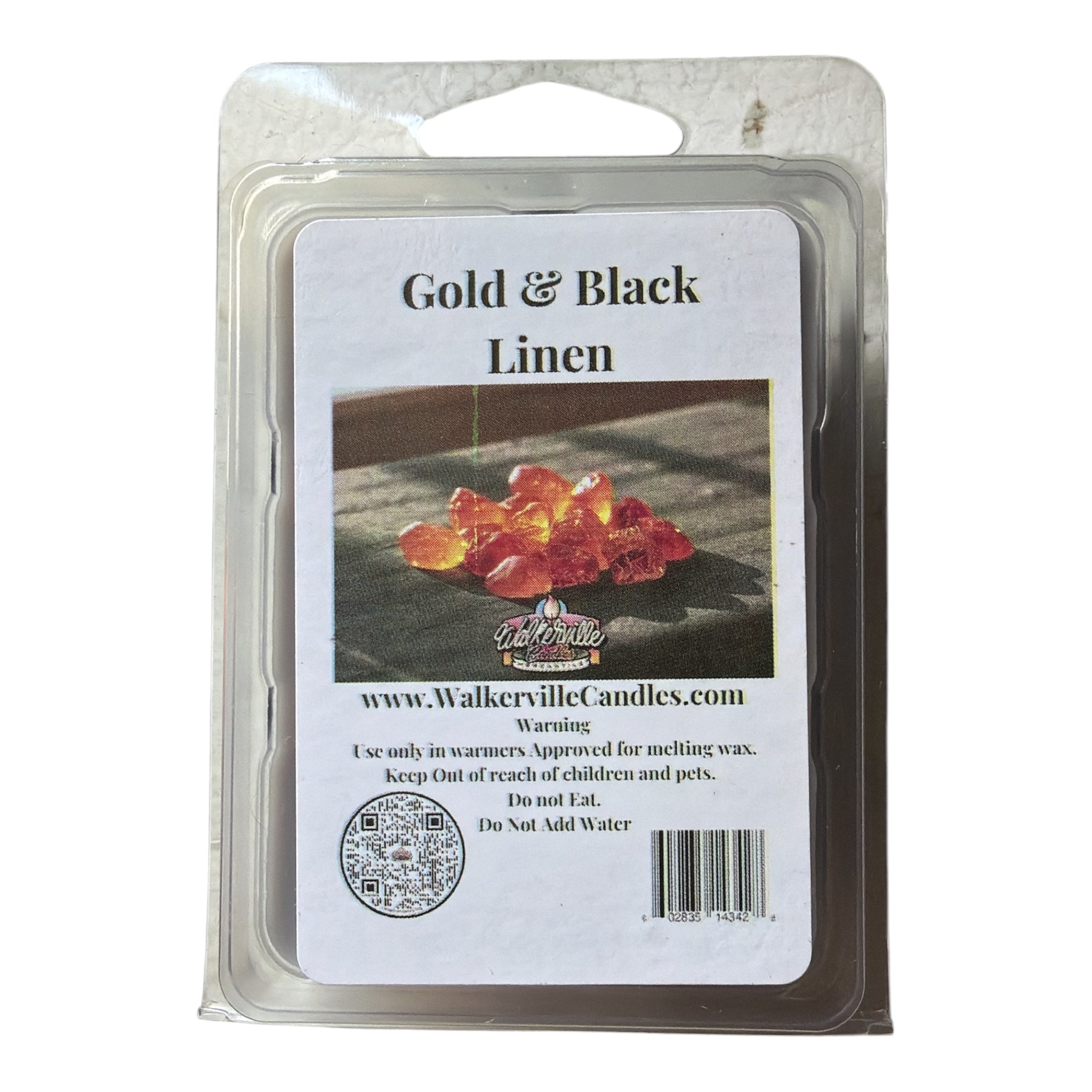 Gold & Black Linen Wax Melt