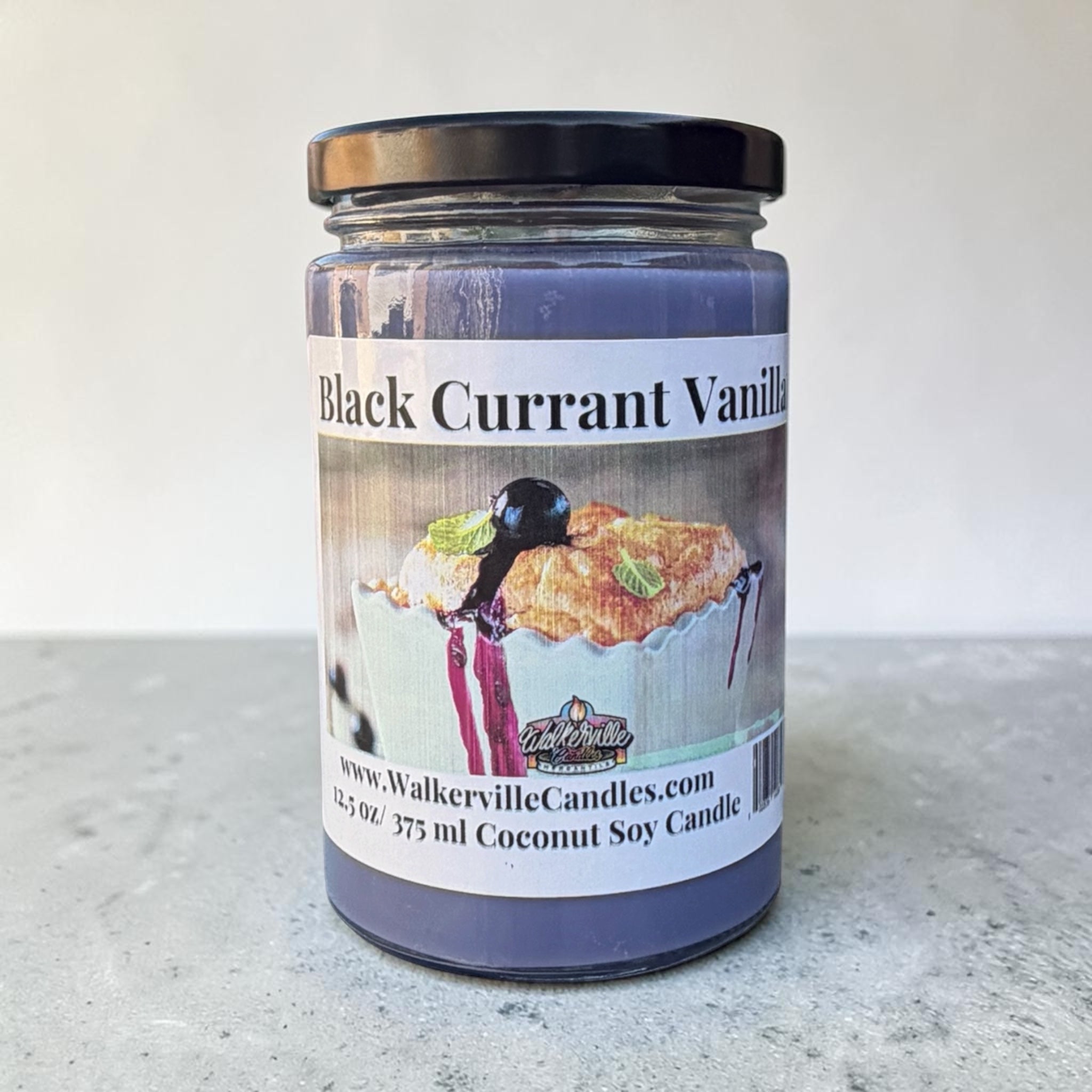 Black Currant Vanilla Coconut Soy 12.5 oz/ 375 ml Candle