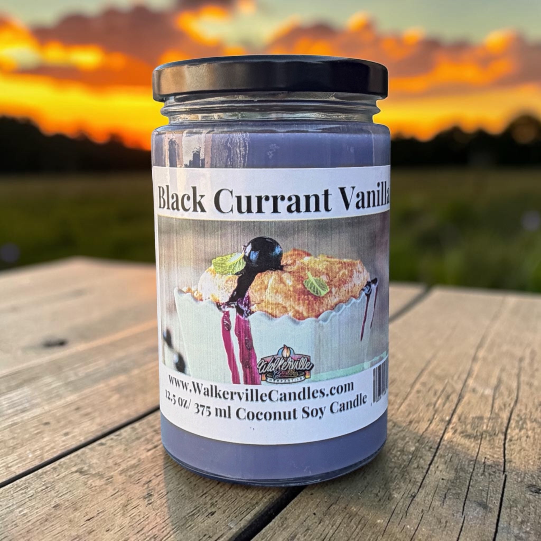 Black Currant Vanilla Coconut Soy 12.5 oz/ 375 ml Candle