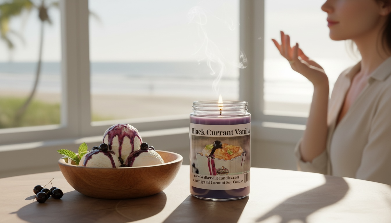 Black Currant Vanilla Coconut Soy 12.5 oz/ 375 ml Candle