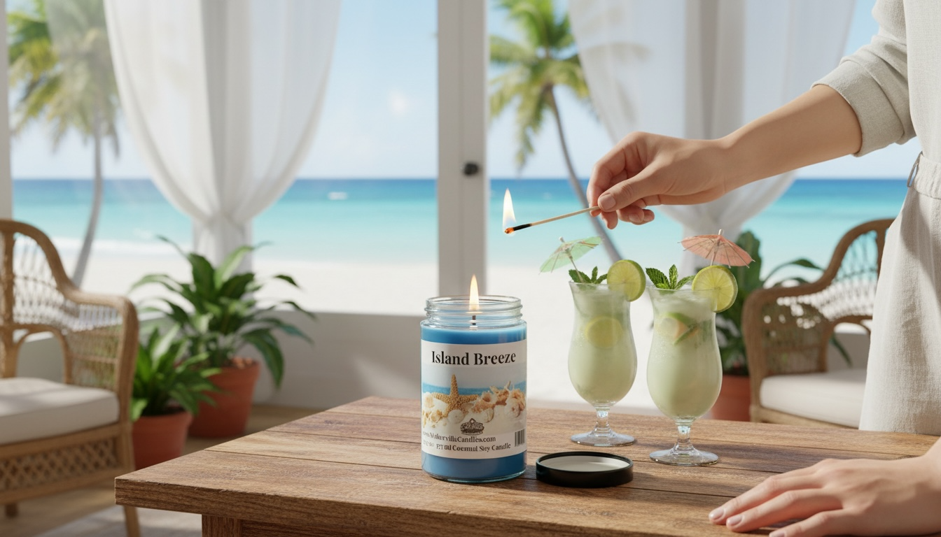 Island Breeze Coconut Soy 12.5 oz/ 375 ml Candle