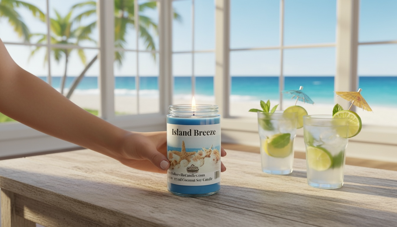 Island Breeze Coconut Soy 12.5 oz/ 375 ml Candle