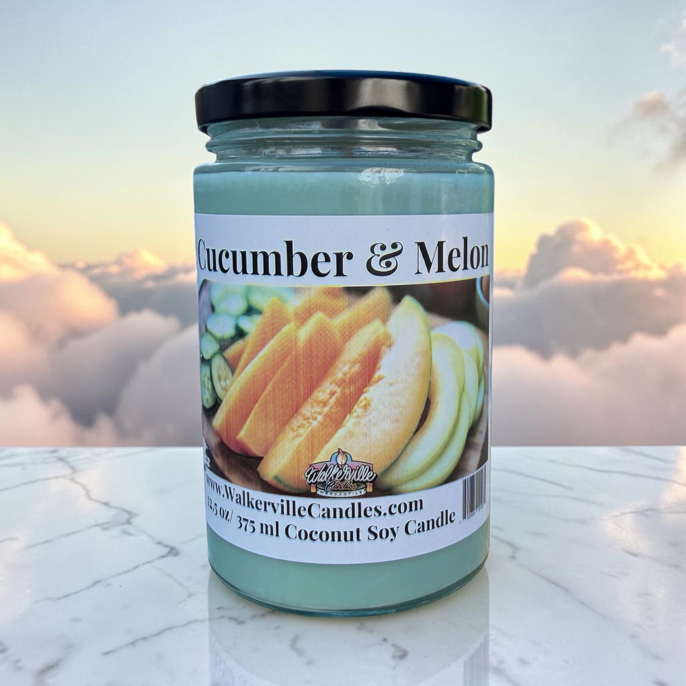 Cucumber & Melon Coconut Soy 12.5 oz/ 375 ml Candle