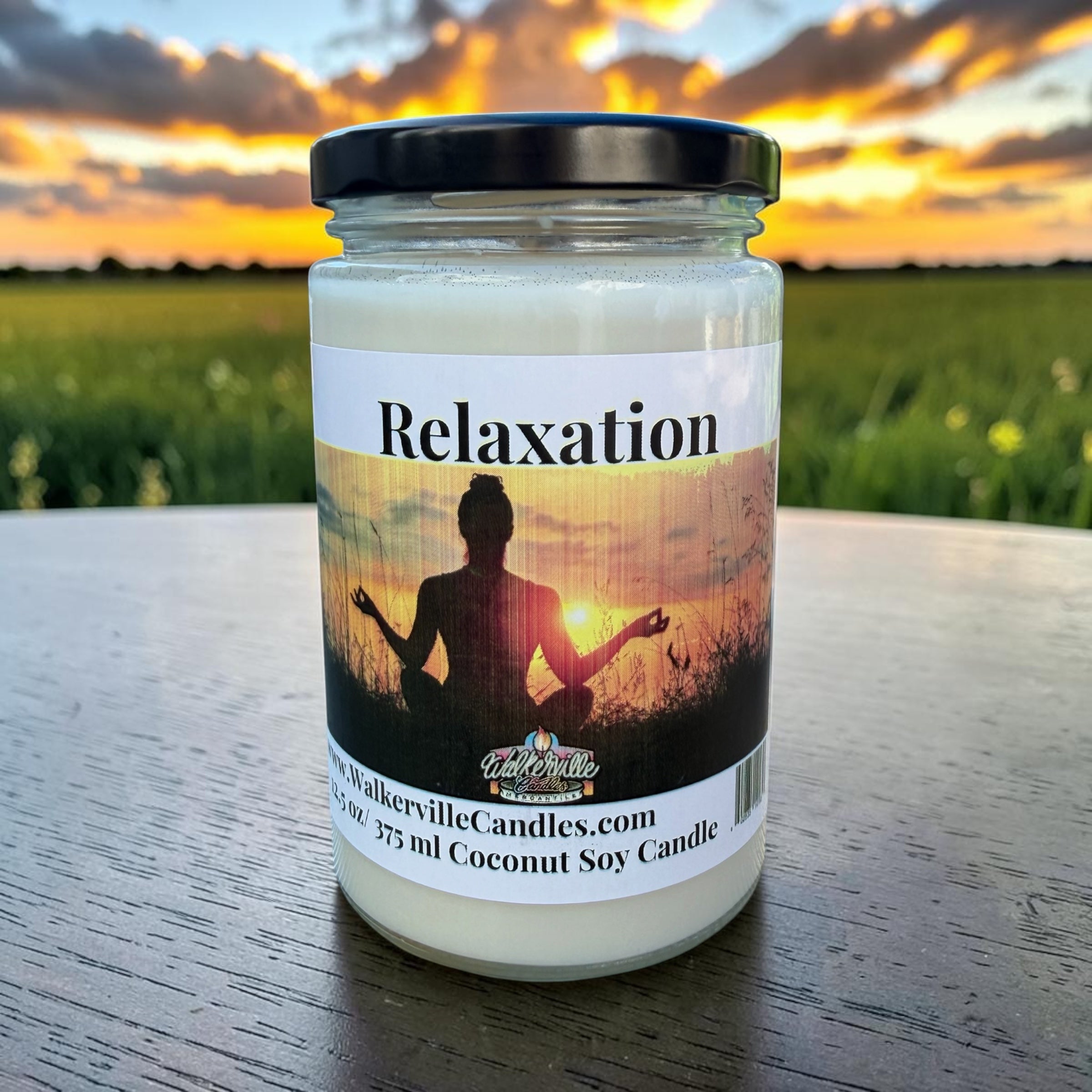 Relaxation Coconut Soy 12.5 oz/ 375 ml Candle Wood Wick