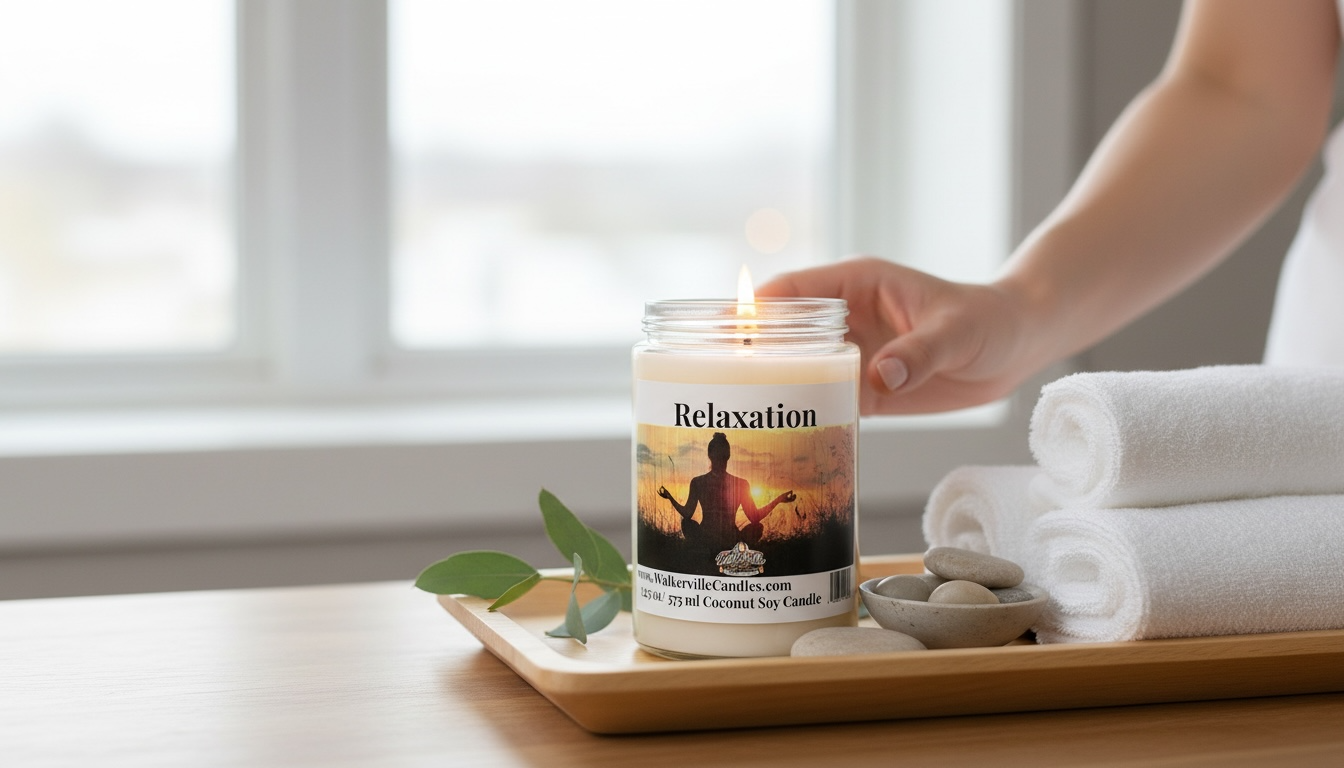Relaxation Coconut Soy 12.5 oz/ 375 ml Candle Wood Wick