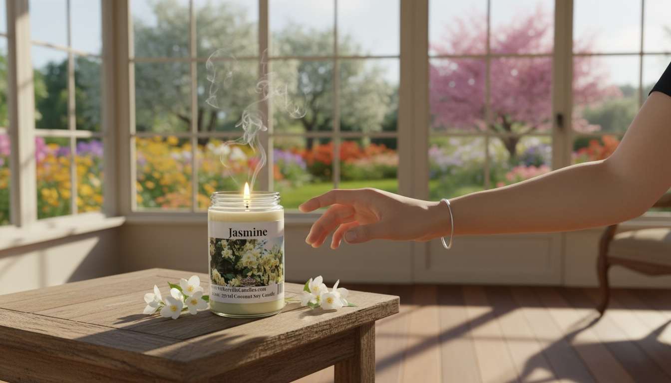 Jasmine Coconut Soy 12.5 oz/ 375 ml Candle Wood Wick