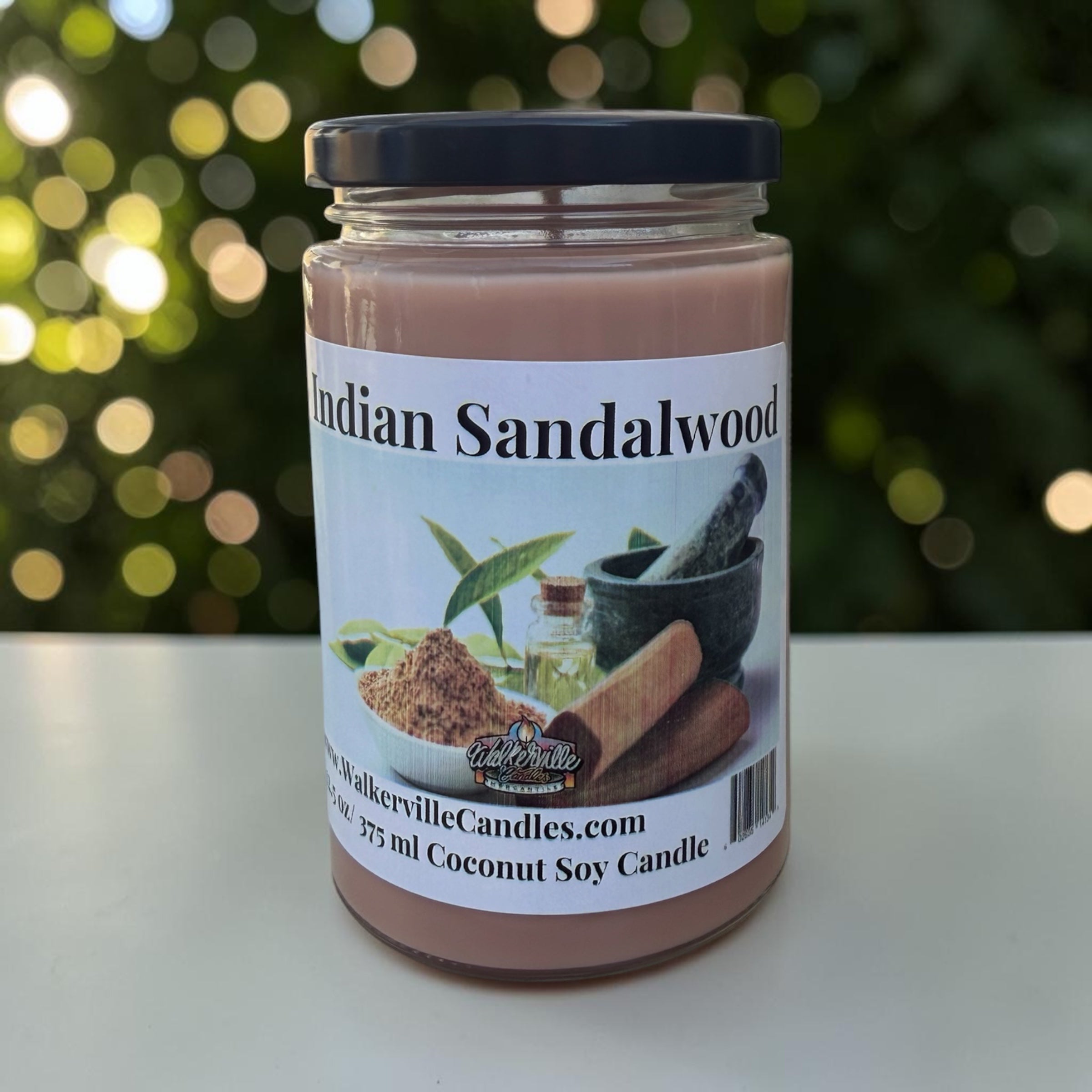 Indian Sandalwood Coconut Soy 12.5 oz/ 375 ml Candle Wood Wick