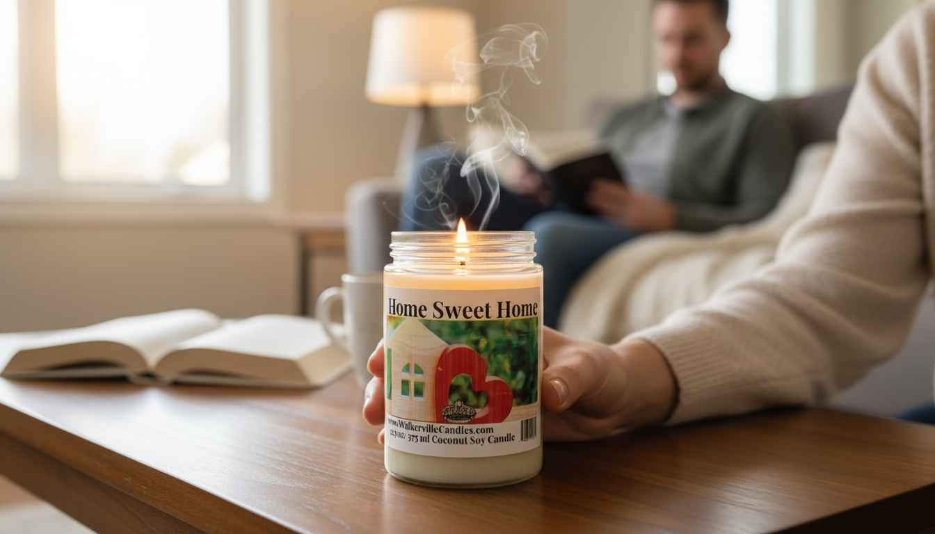 Home Sweet Home Coconut Soy 12.5 oz/ 375 ml Candle Wood Wick