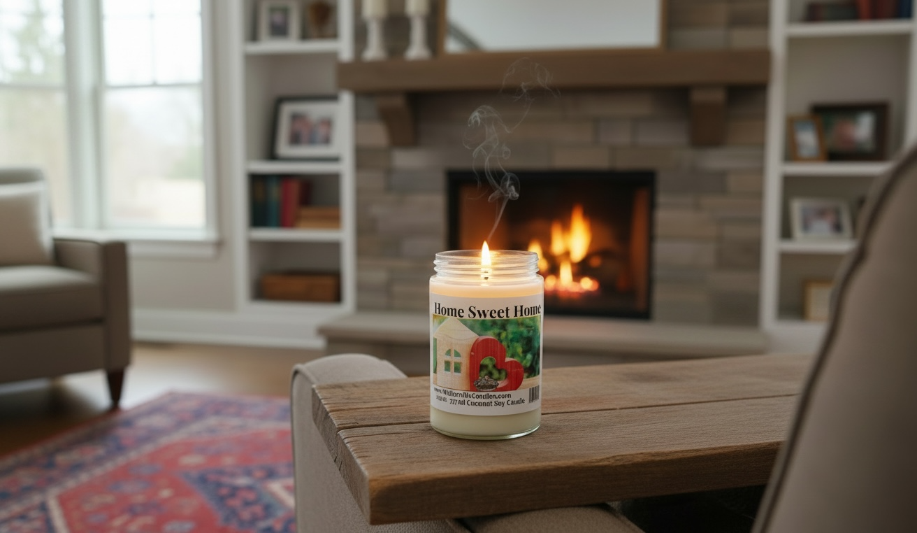 Home Sweet Home Coconut Soy 12.5 oz/ 375 ml Candle Wood Wick