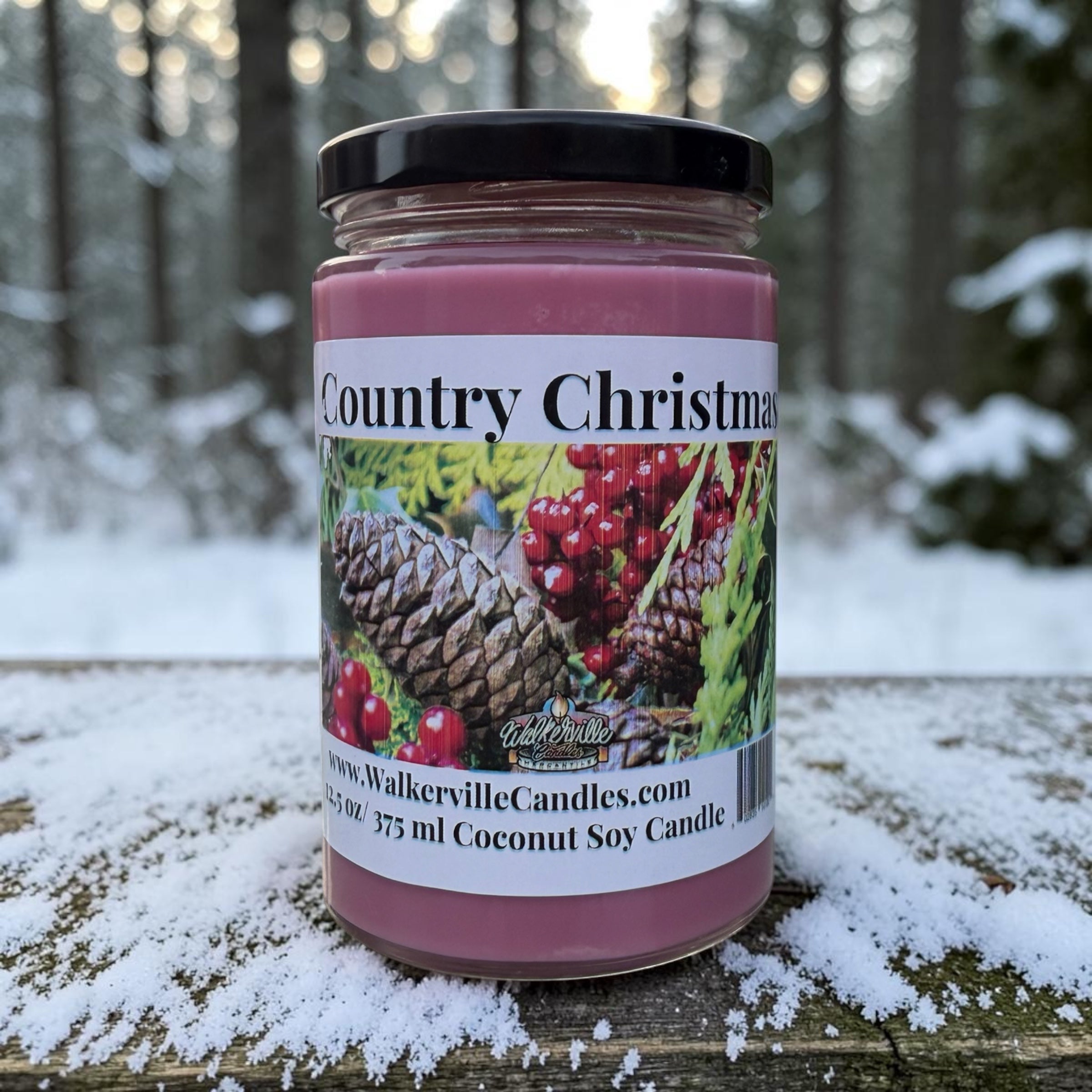 Country Christmas Coconut Soy 12.5 oz/ 375 ml Candle